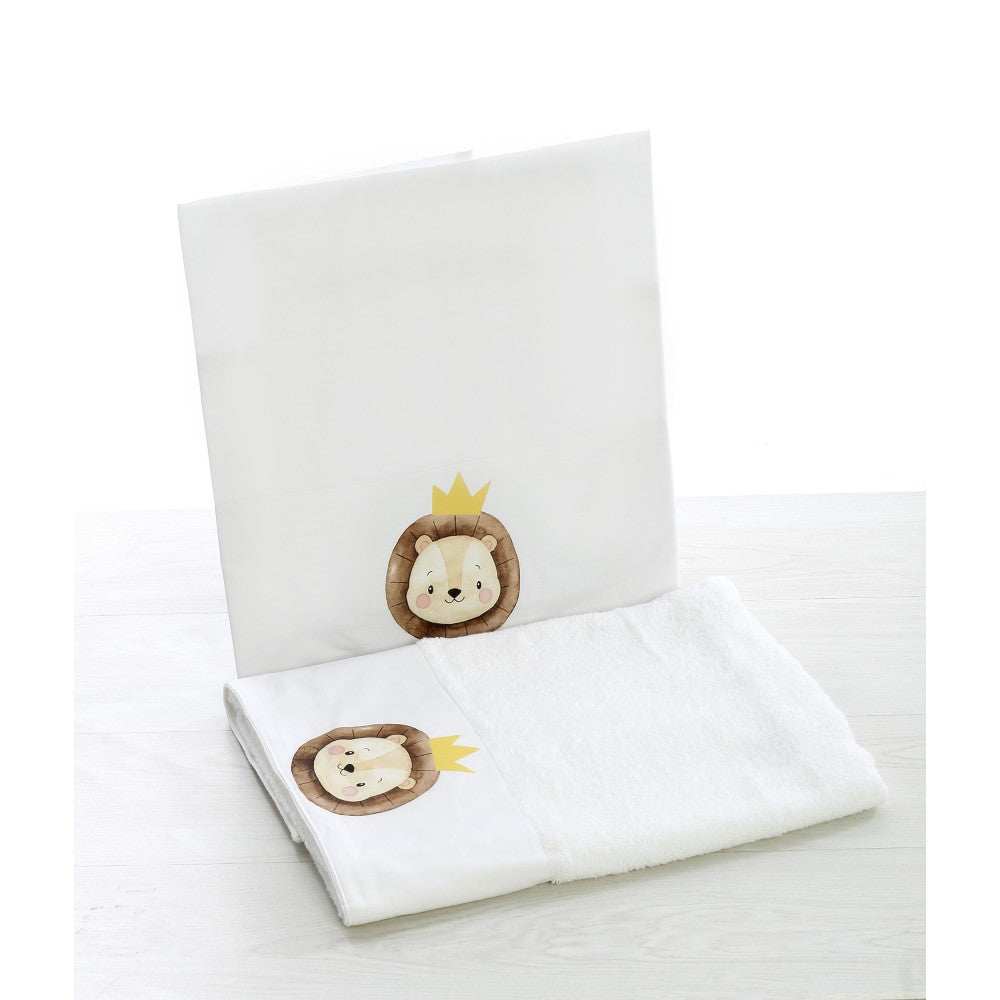 Σετ βάπτισης με θέμα λιονταράκι με κορώνα