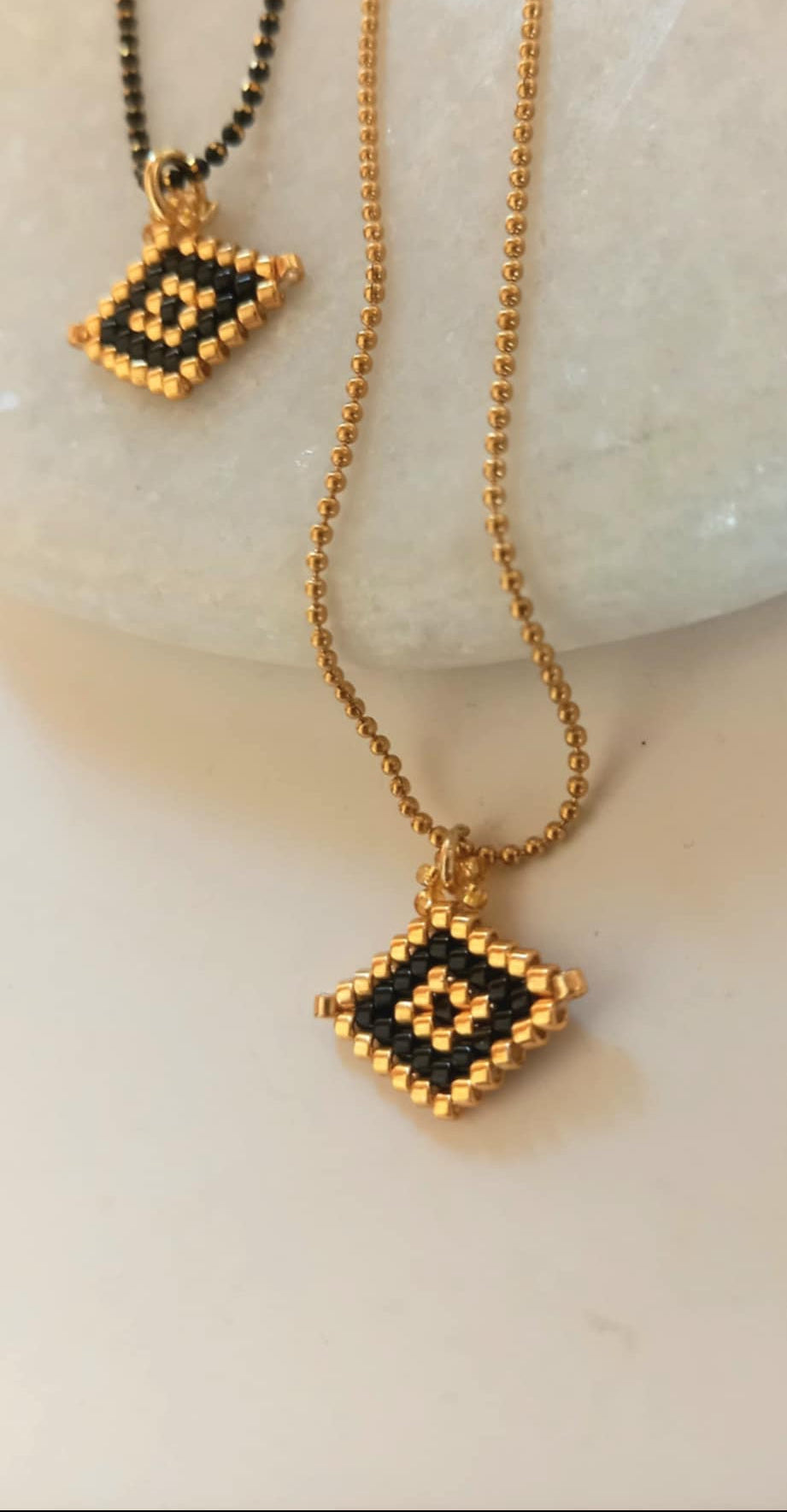 Κολιέ με αλυσίδα και μάτι miyuki