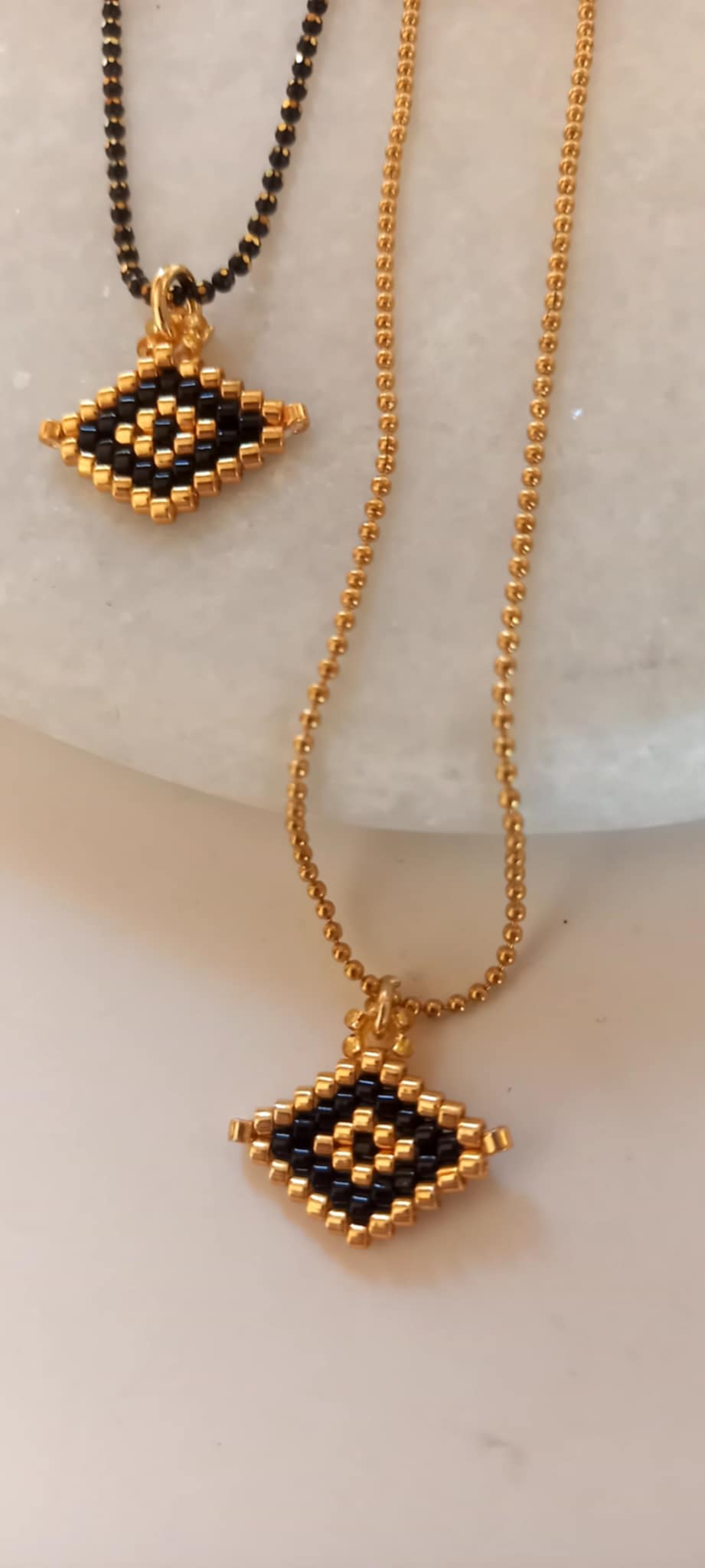 Κολιέ με αλυσίδα και μάτι miyuki