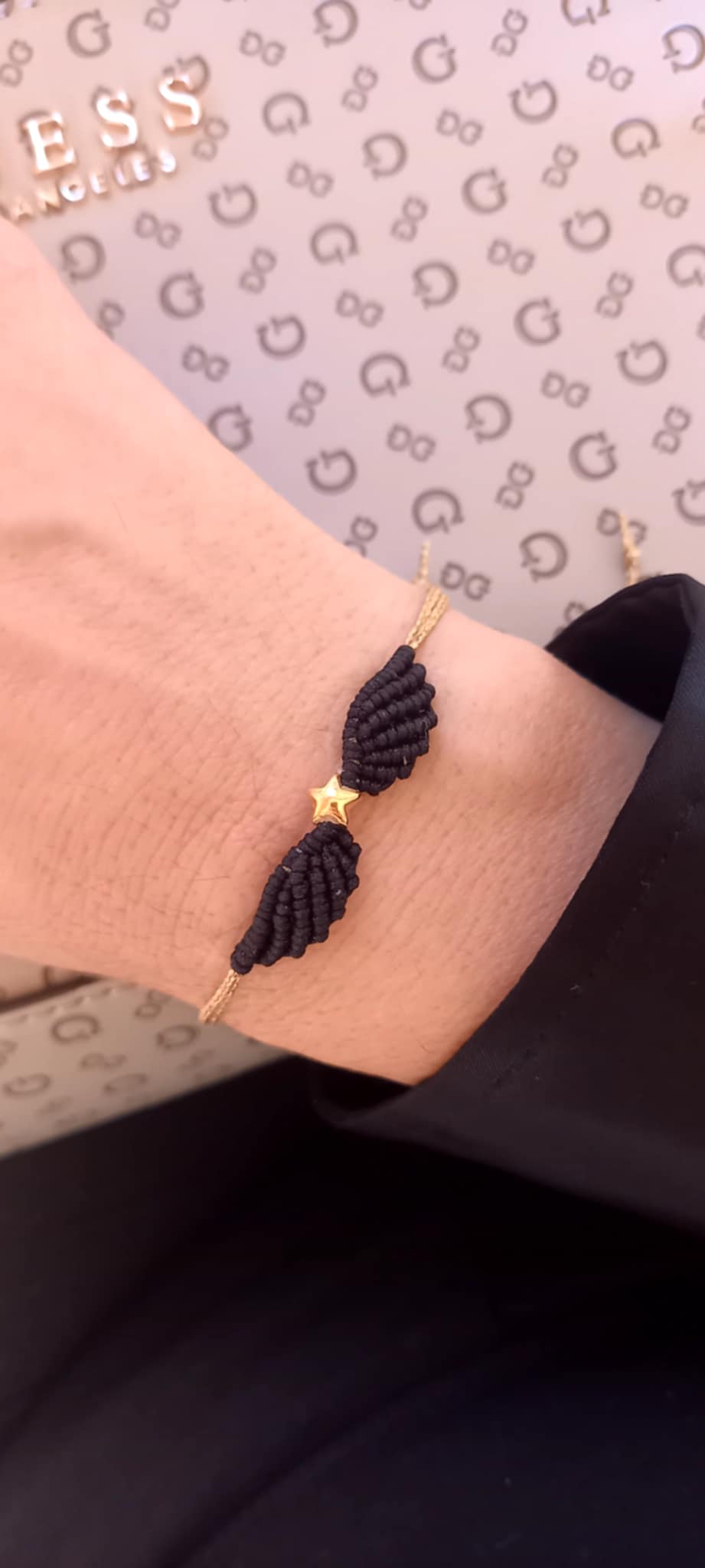 Βραχιόλι με φτερά αγγέλου και αστέρι