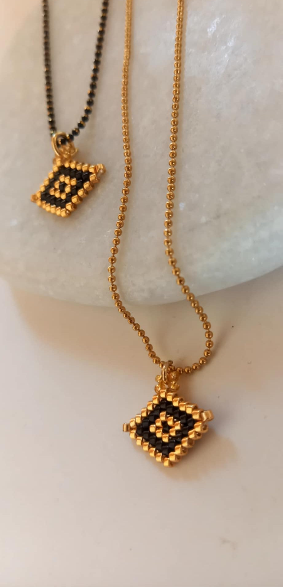 Κολιέ με αλυσίδα και μάτι miyuki