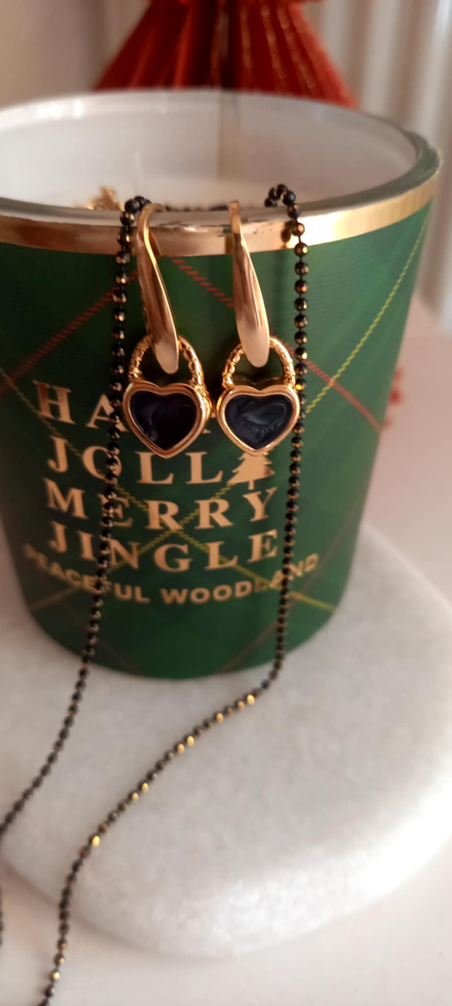 Σκουλαρίκια από ατσάλι με μοτίφ καρδιές