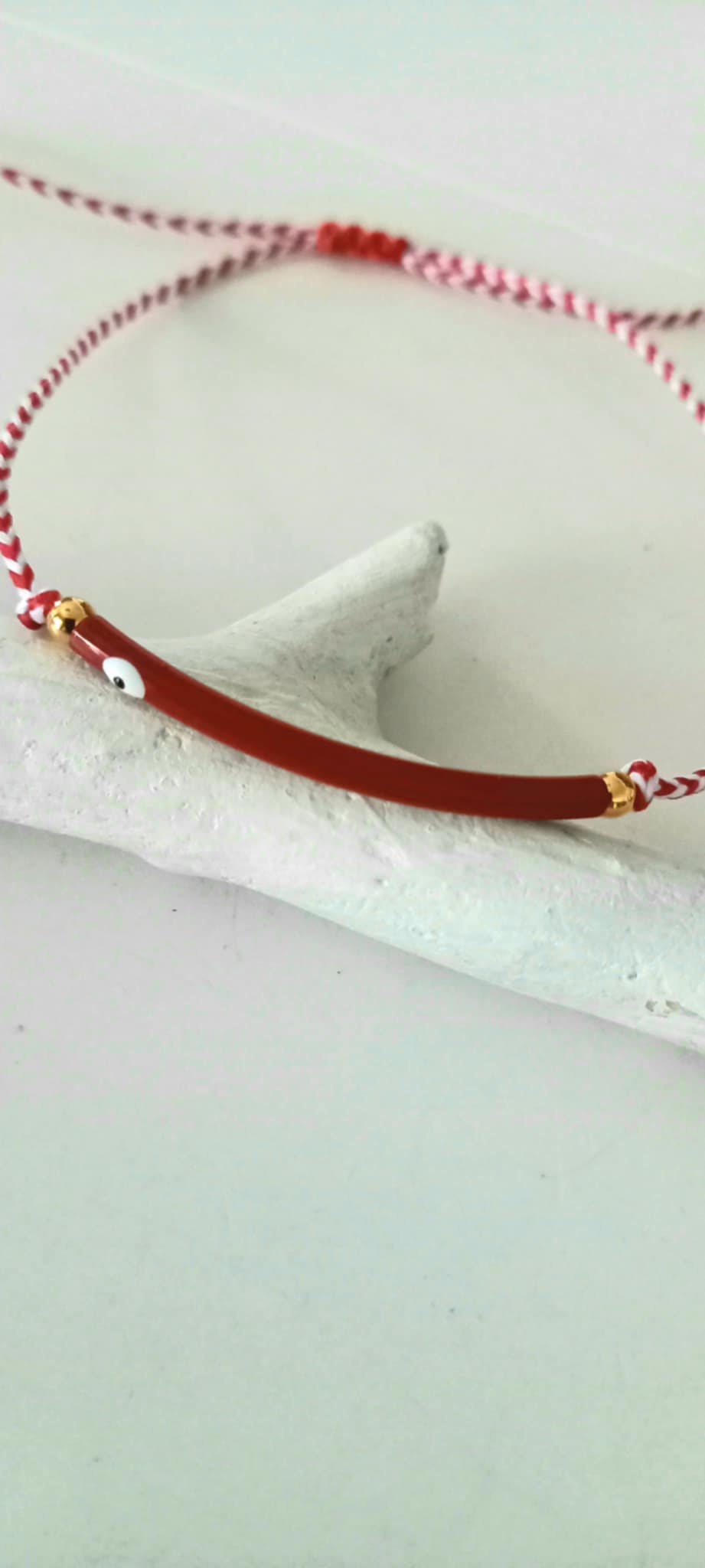 Βραχιόλι μαρτάκι με μπάρα με σμάλτο και μάτι