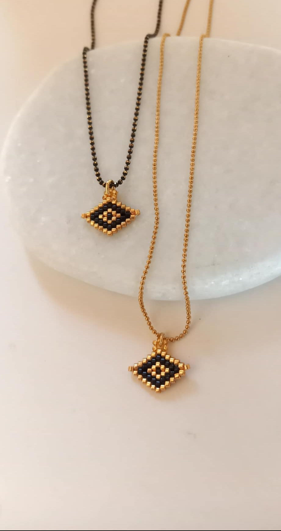 Κολιέ με αλυσίδα και μάτι miyuki