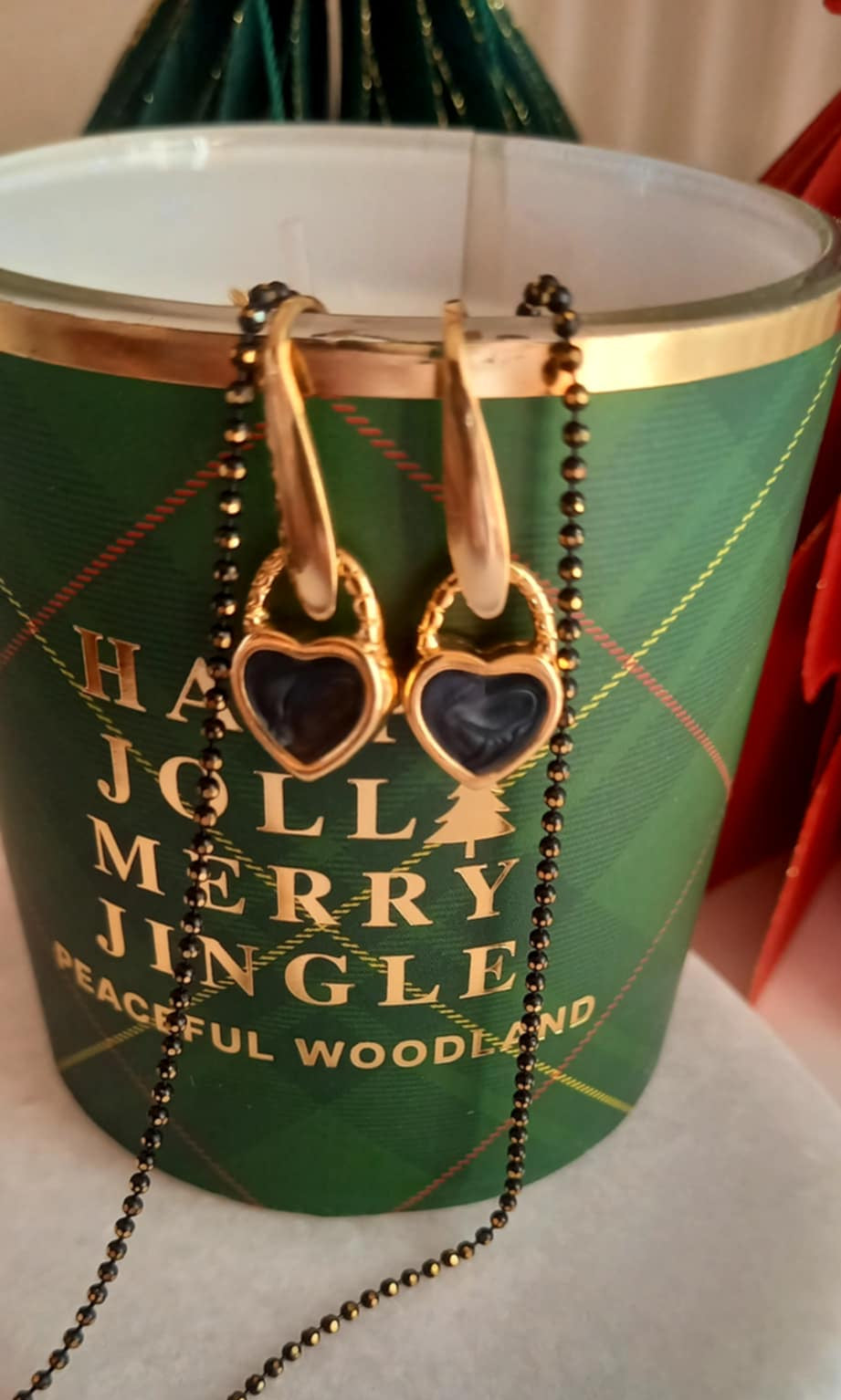 Σκουλαρίκια από ατσάλι με μοτίφ καρδιές