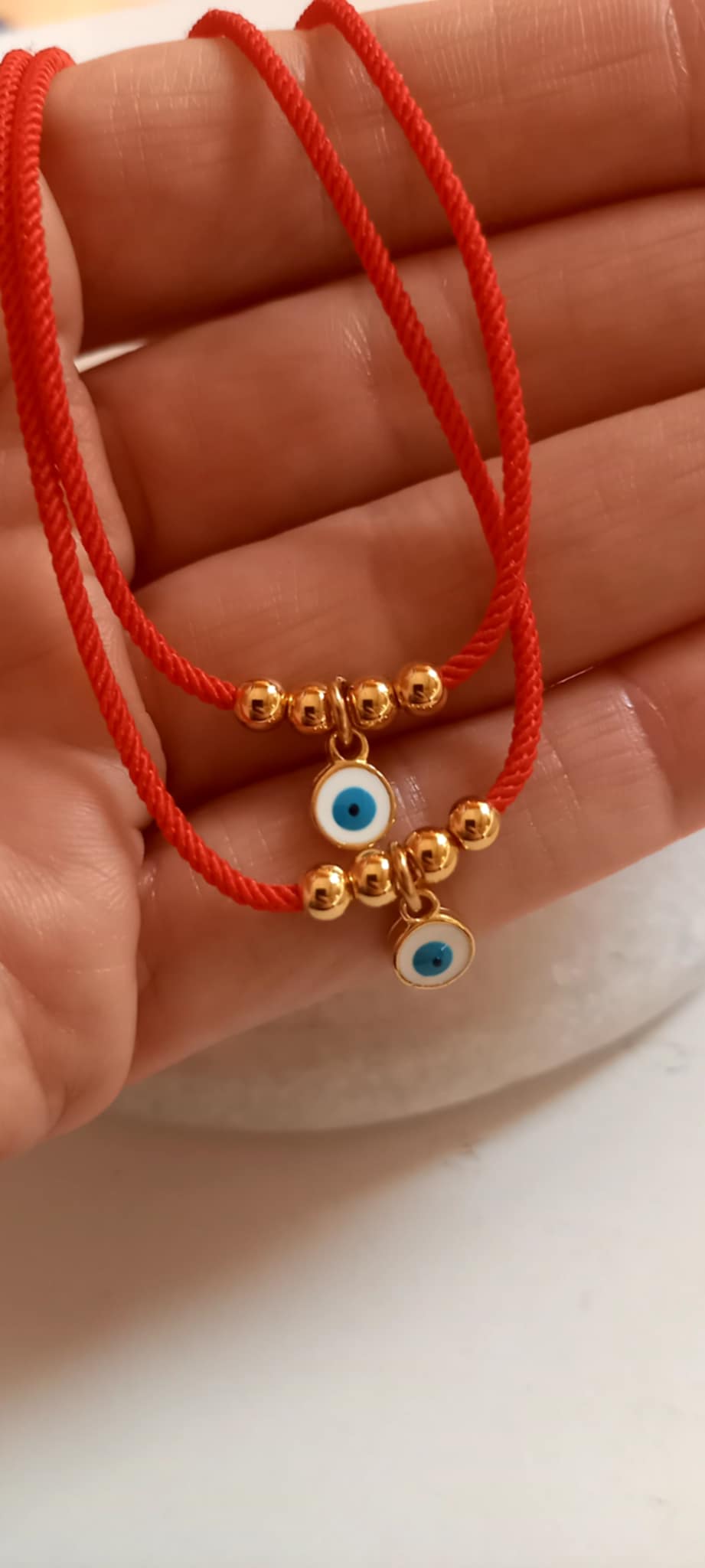 Βραχιόλι μαρτάκι με επιχρυσωμένο μάτι