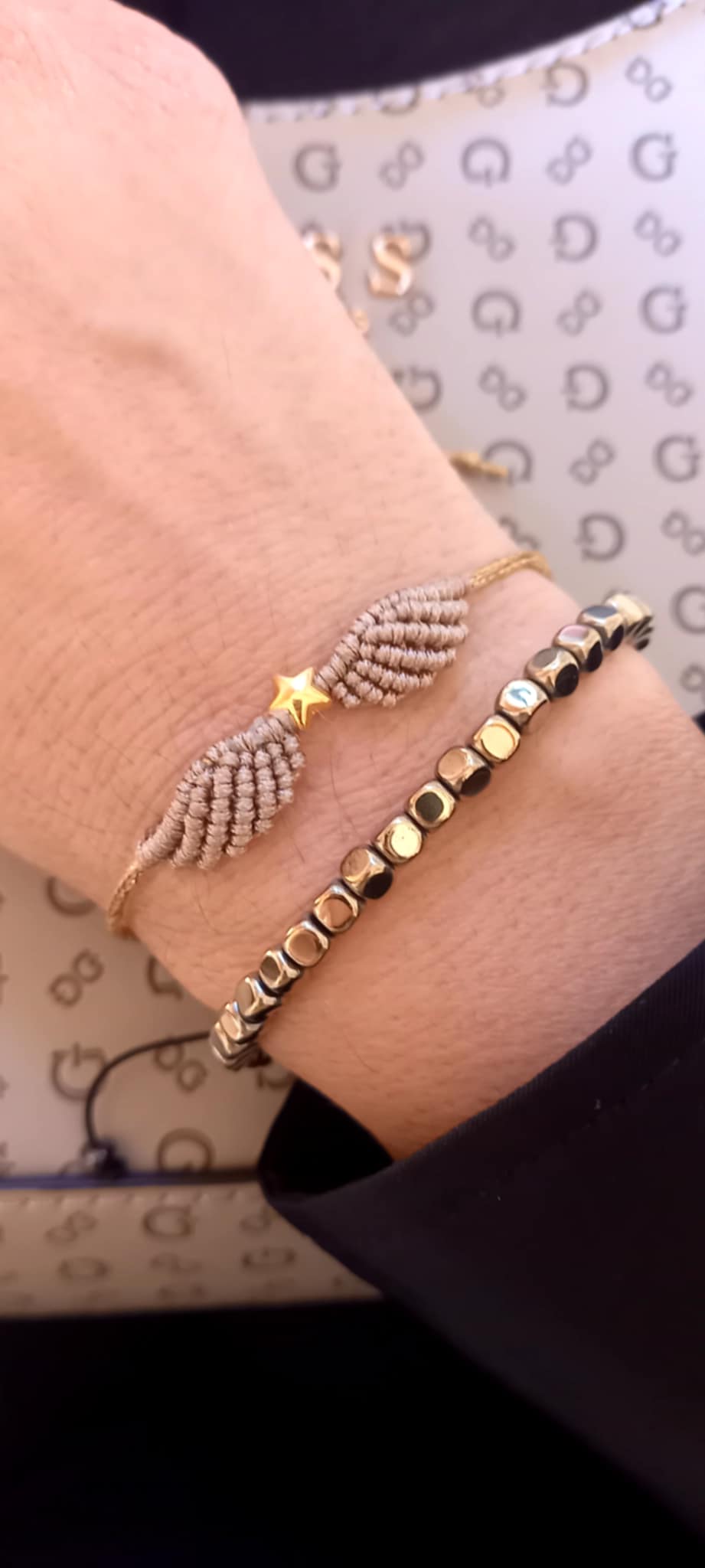 Βραχιόλι με φτερά αγγέλου και αστέρι