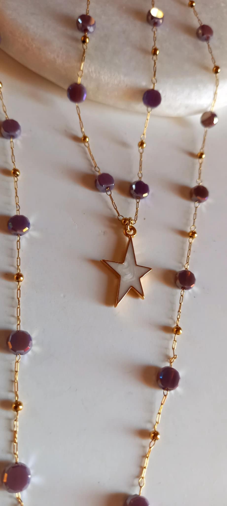 Κολιέ - ροζάριο με μοτίφ αστέρι