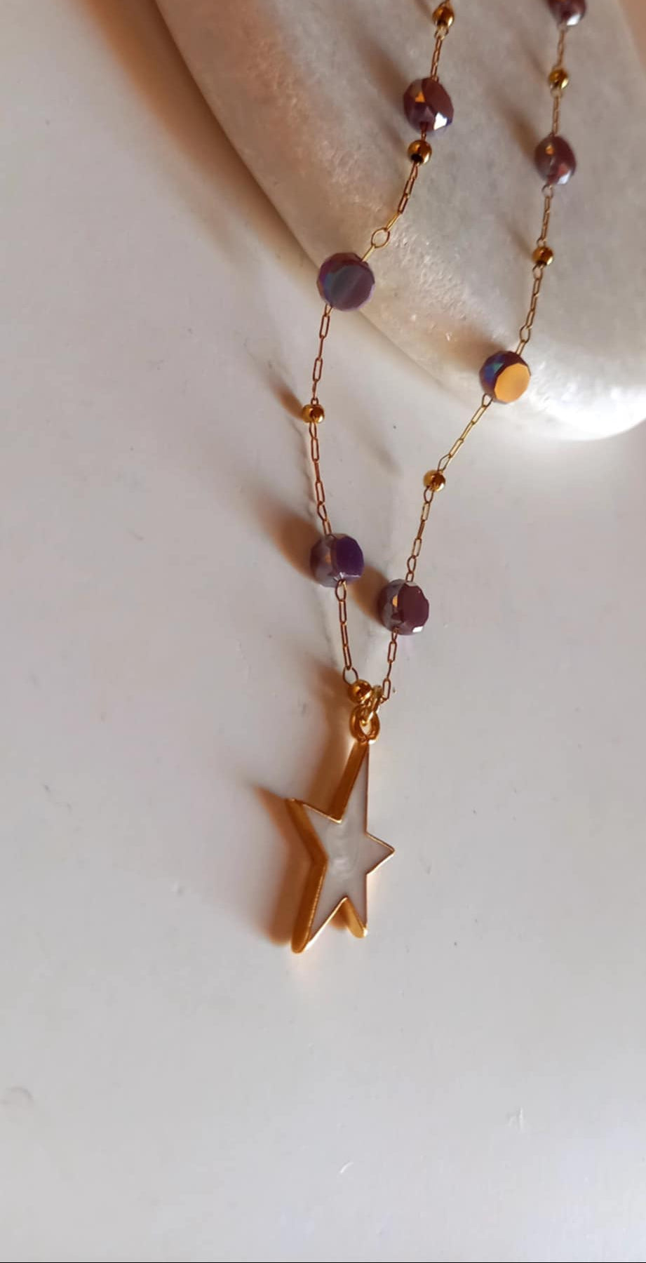 Κολιέ - ροζάριο με μοτίφ αστέρι