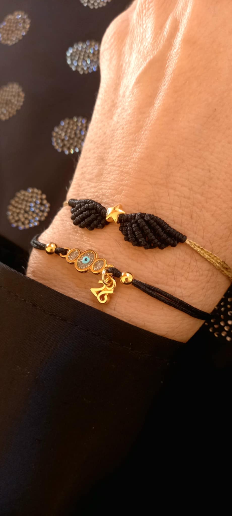 Βραχιόλι γούρι 2026 με επιχρυσωμένα στοιχεία