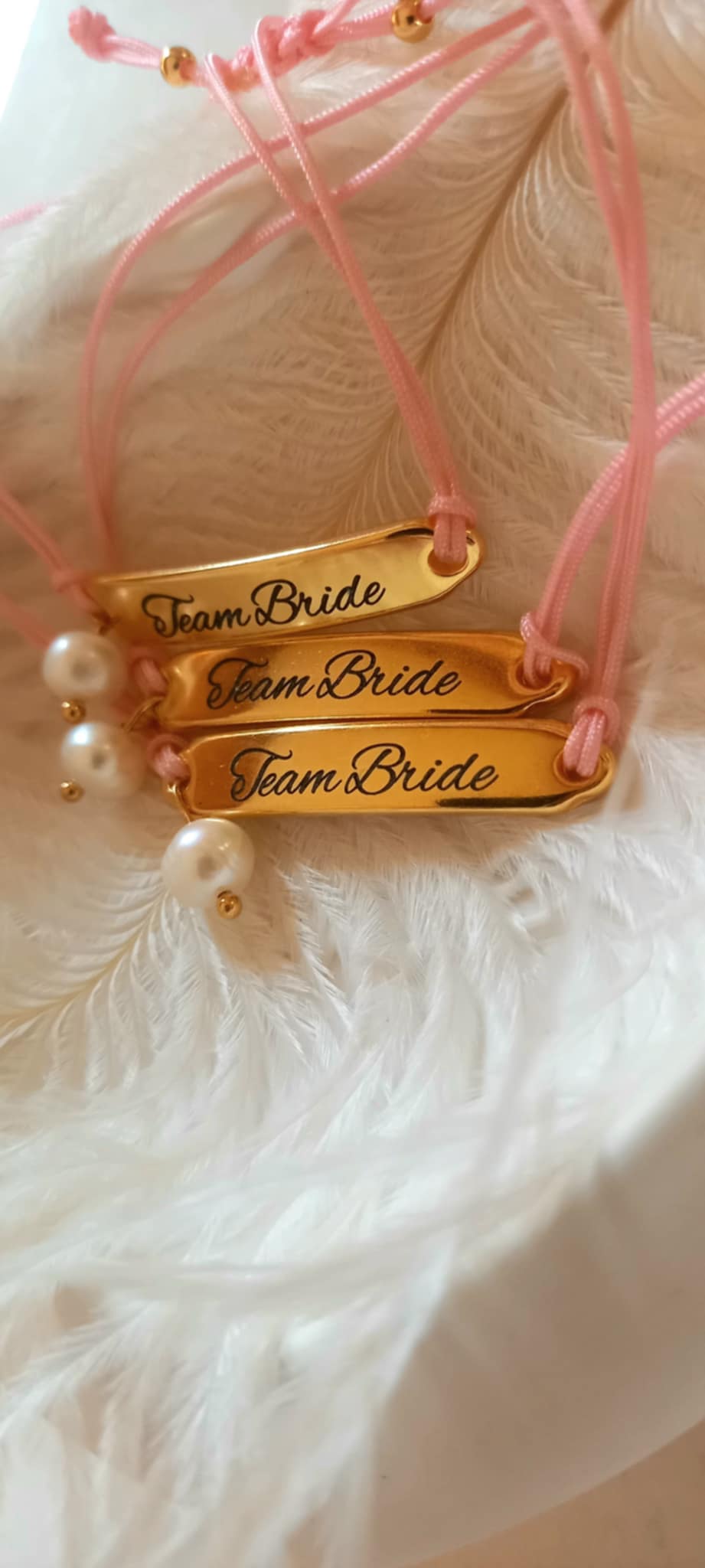 Βραχιόλι team bride για bachelor party με μαργαριτάρι καλλιέργειας