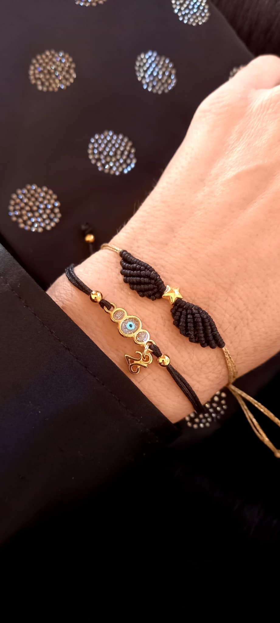 Βραχιόλι γούρι 2026 με επιχρυσωμένα στοιχεία