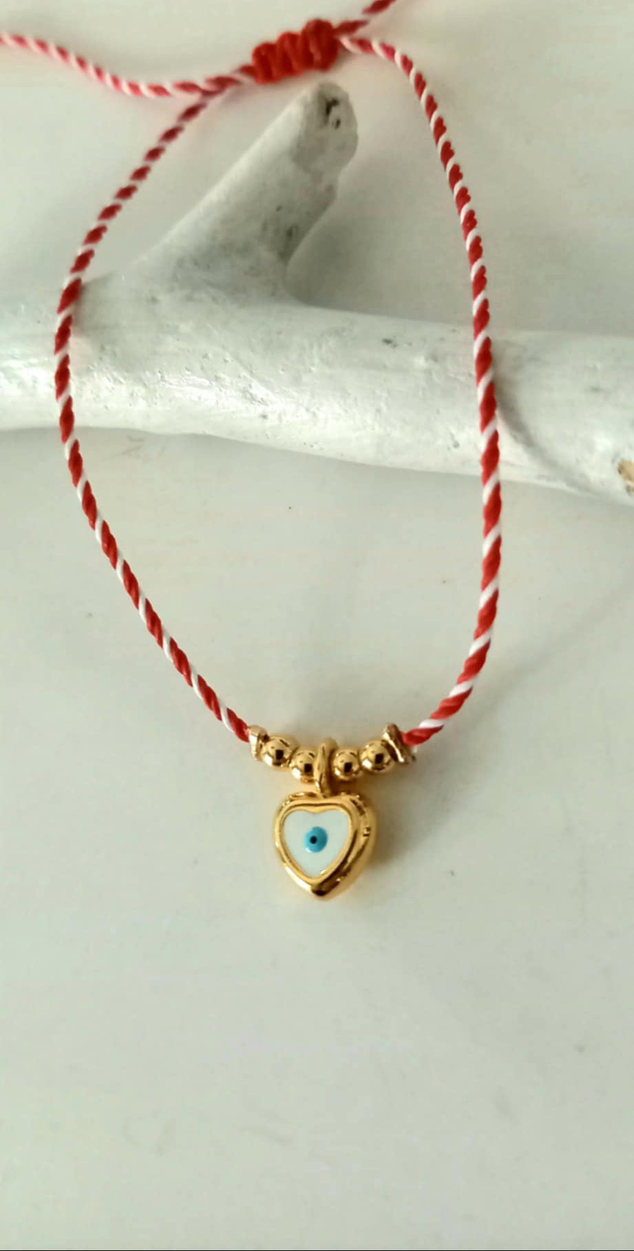 Βραχιόλι μαρτάκι με καρδιά με σμάλτο