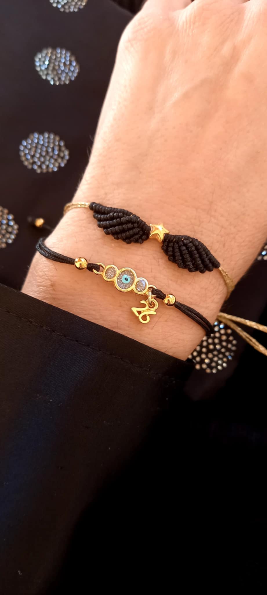 Βραχιόλι γούρι 2026 με επιχρυσωμένα στοιχεία