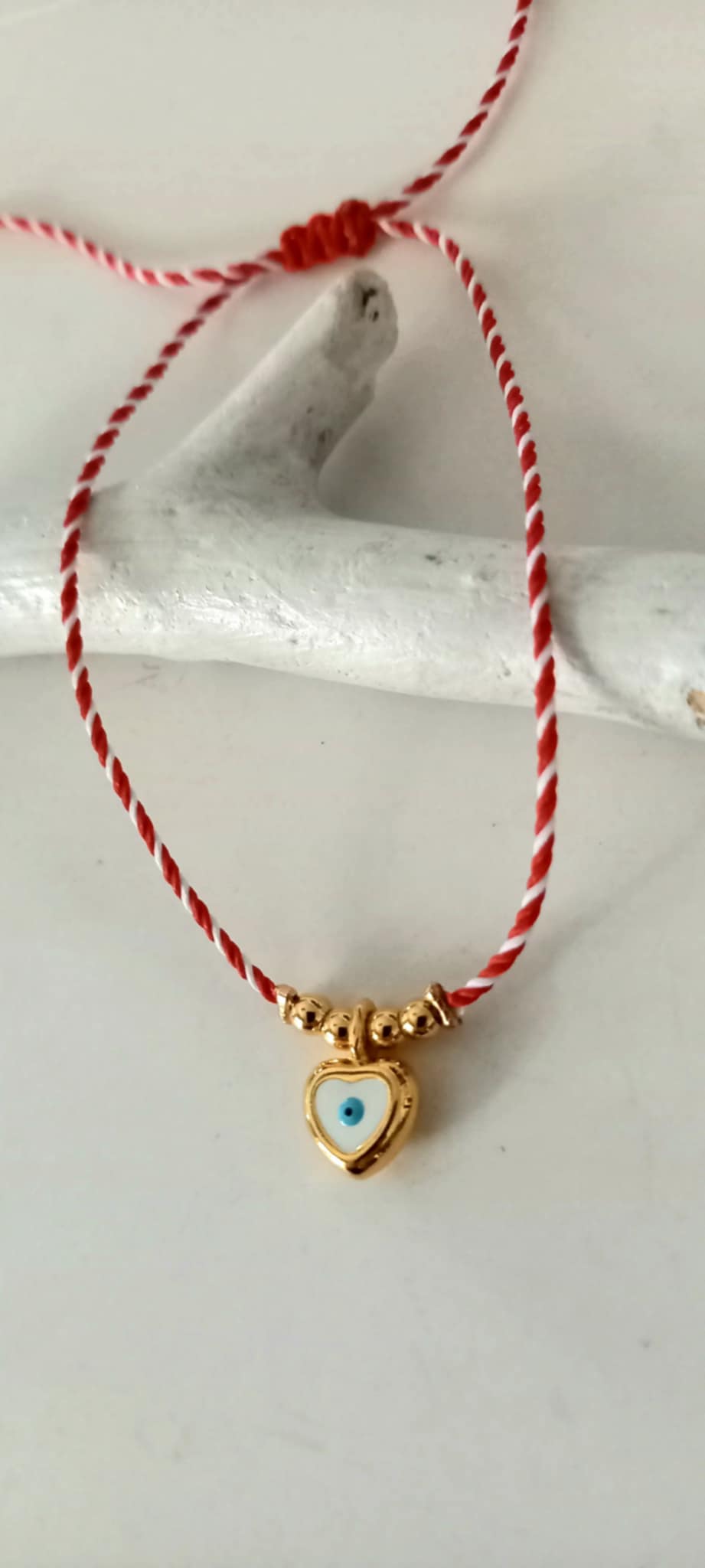 Βραχιόλι μαρτάκι με καρδιά με σμάλτο