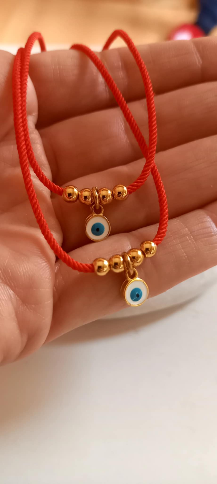 Βραχιόλι μαρτάκι με επιχρυσωμένο μάτι