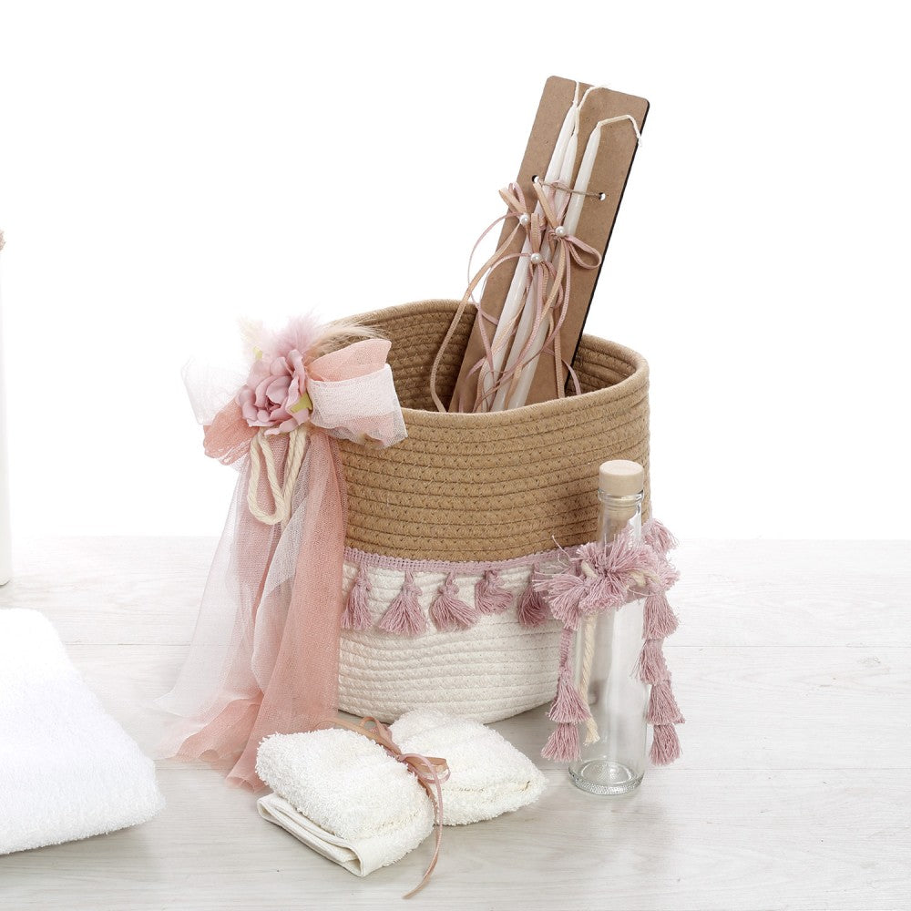 Σετ βάπτισης σε ρομαντικό - boho ύφος