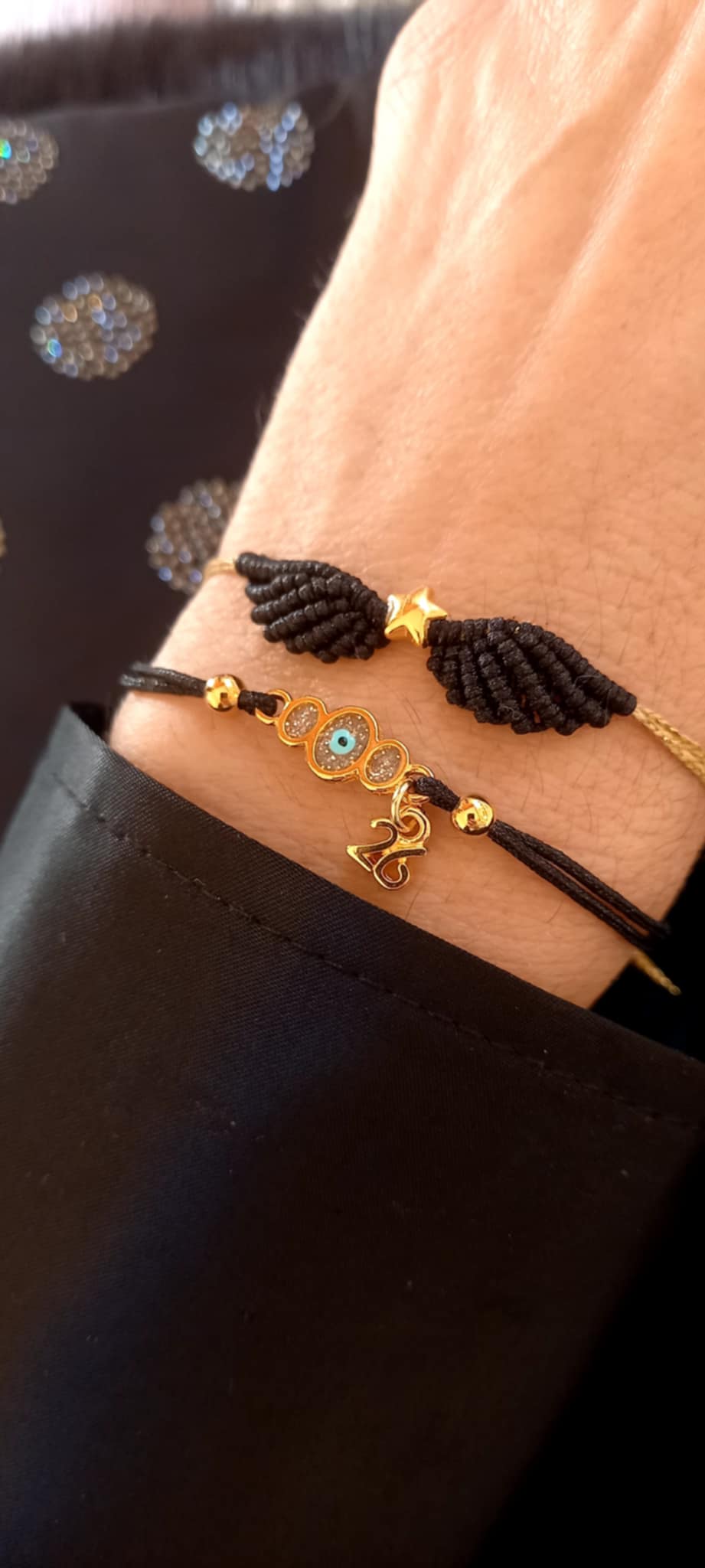 Βραχιόλι γούρι 2026 με επιχρυσωμένα στοιχεία