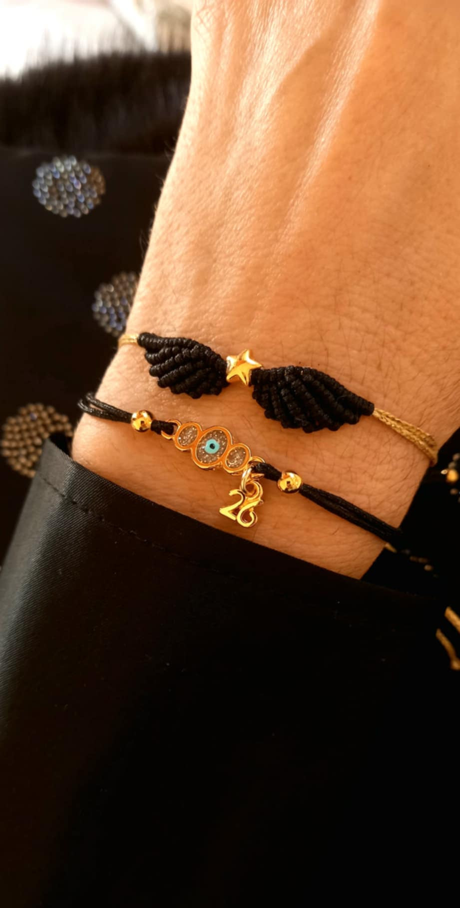 Βραχιόλι γούρι 2026 με επιχρυσωμένα στοιχεία