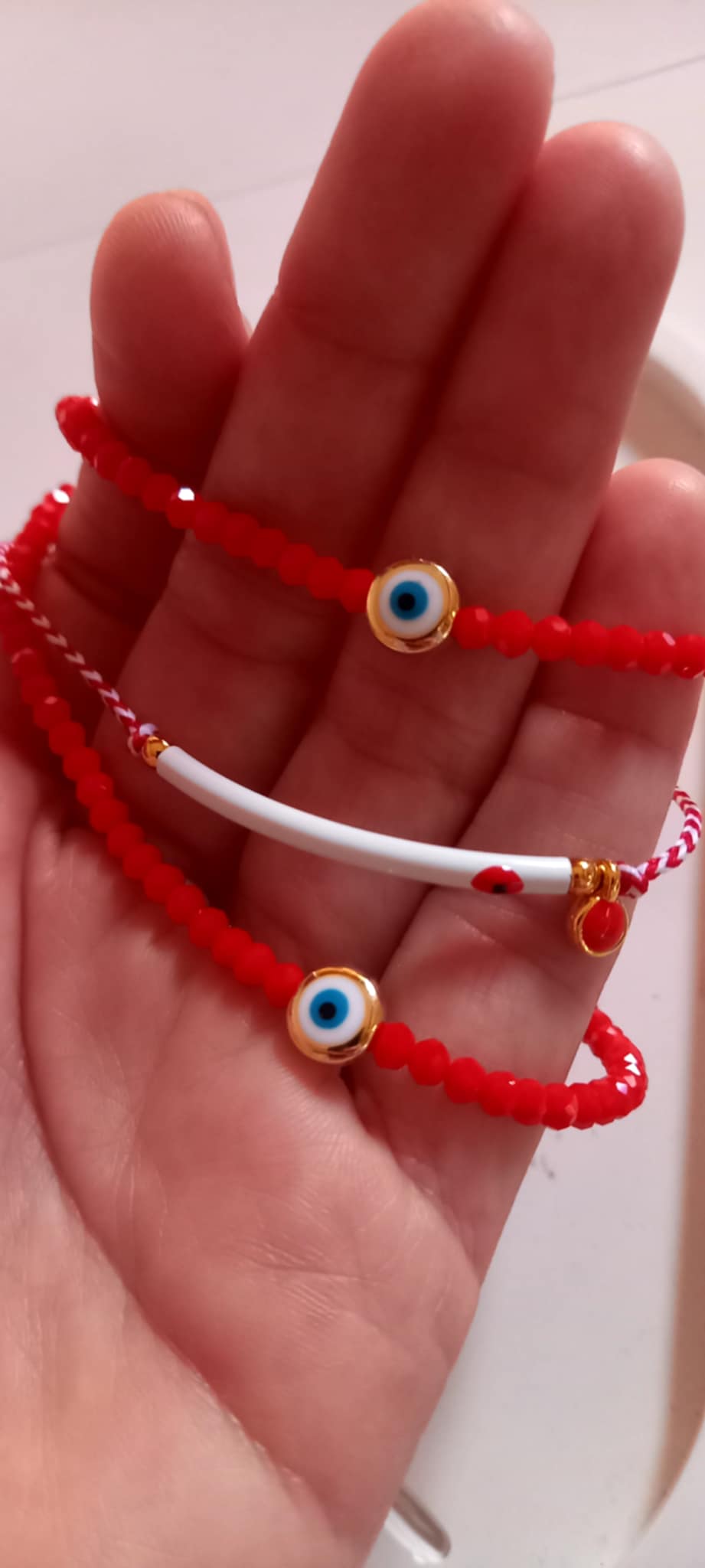 Βραχιόλι μαρτάκι με μπάρα και επιχρυσωμένο στοιχείο