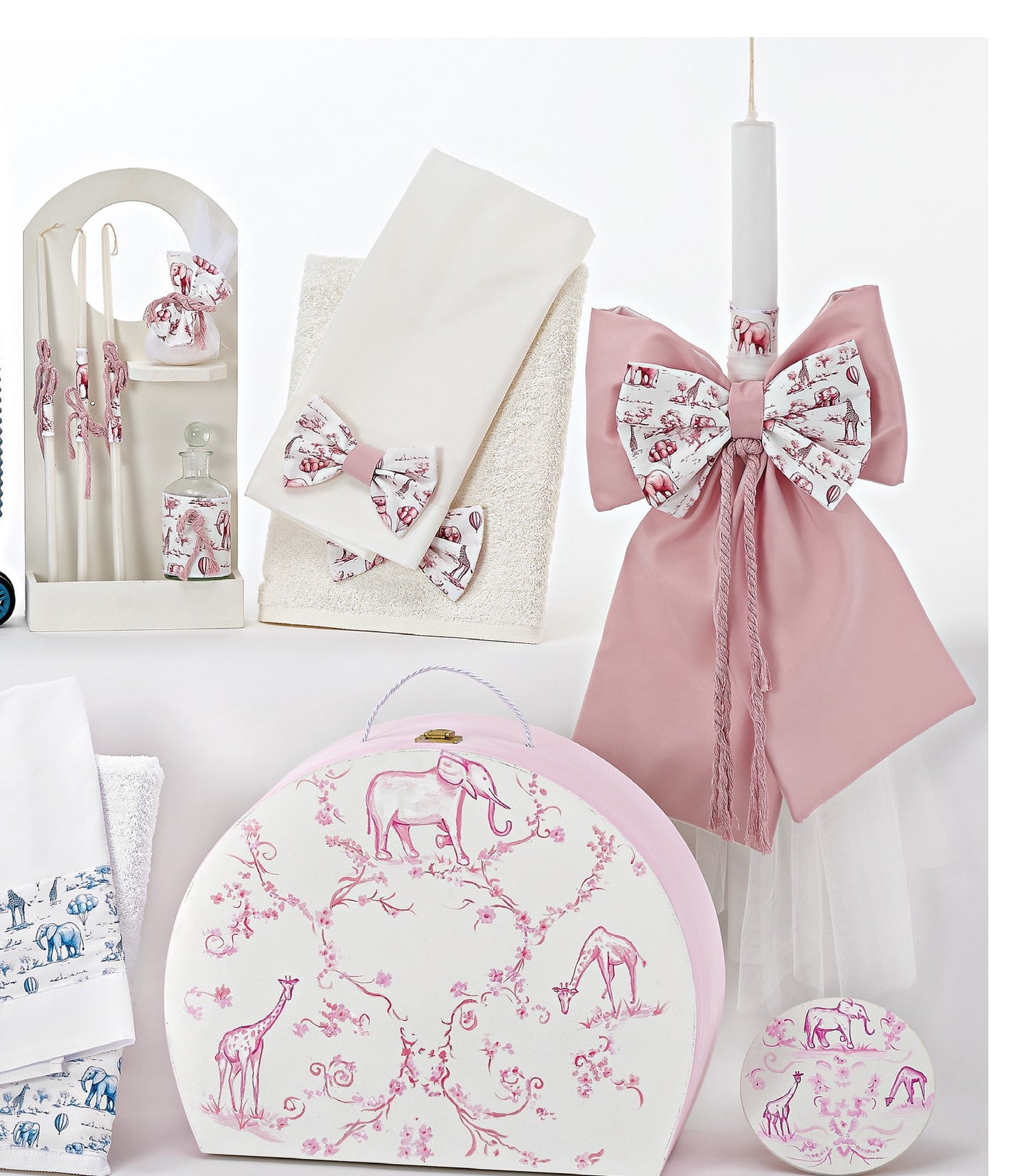 Σετ βάπτισης με θέμα toile de jouy