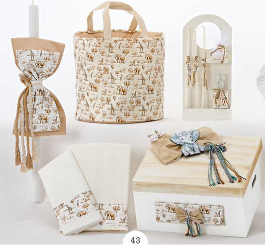 Σετ βάπτισης με θέμα toile de jouy