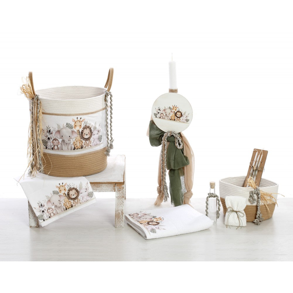 Σετ βάπτισης με θέμα ζωάκια ζούγκλας