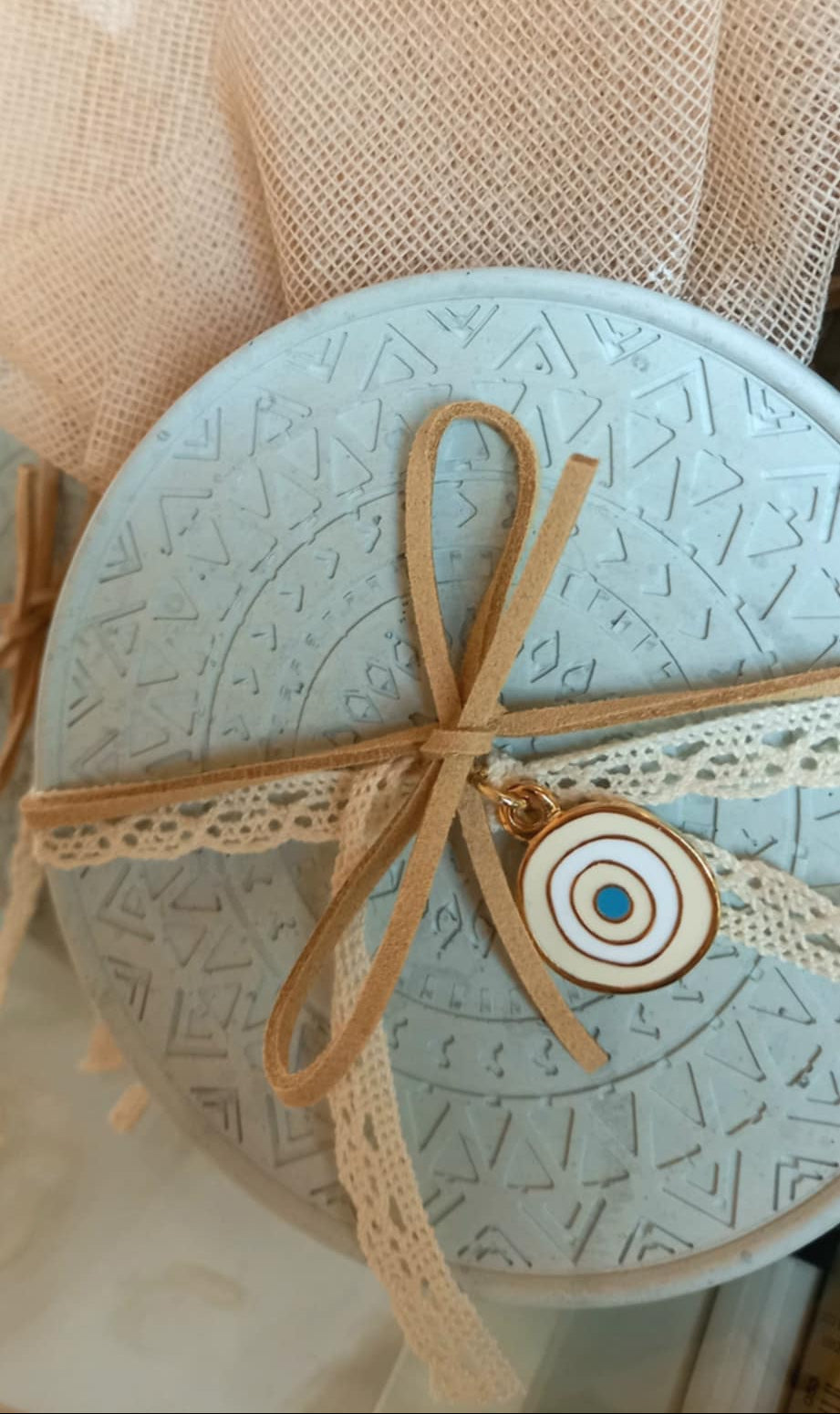 Μπομπονιέρα βάπτισης κεραμικό σουβέρ