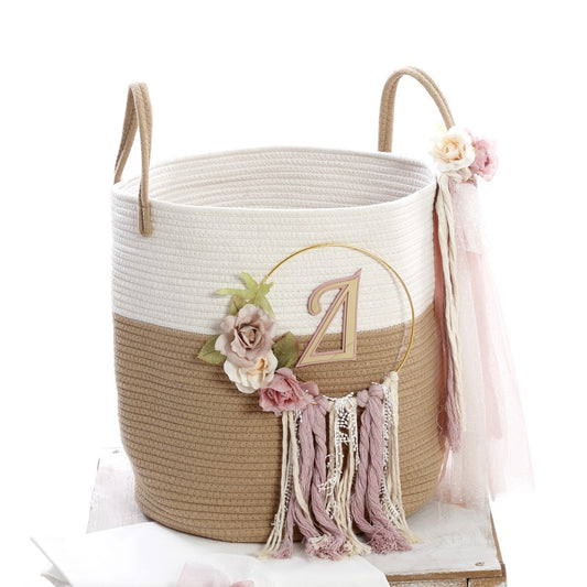 Σετ βάπτισης με στεφάνι και μονόγραμμα