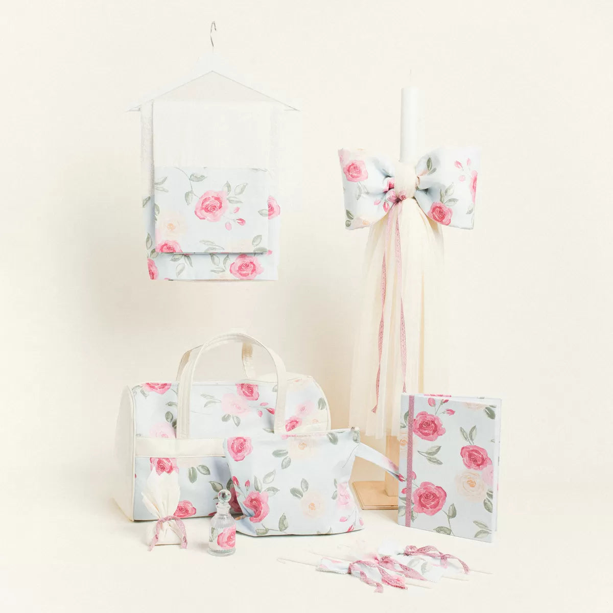 Σετ βάπτισης με τριαντάφυλλα