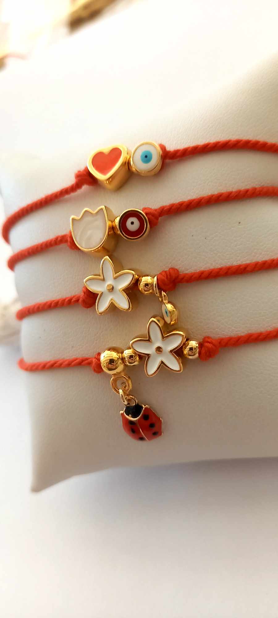 Βραχιόλι μαρτάκι με στοιχείο τουλίπα και μάτι