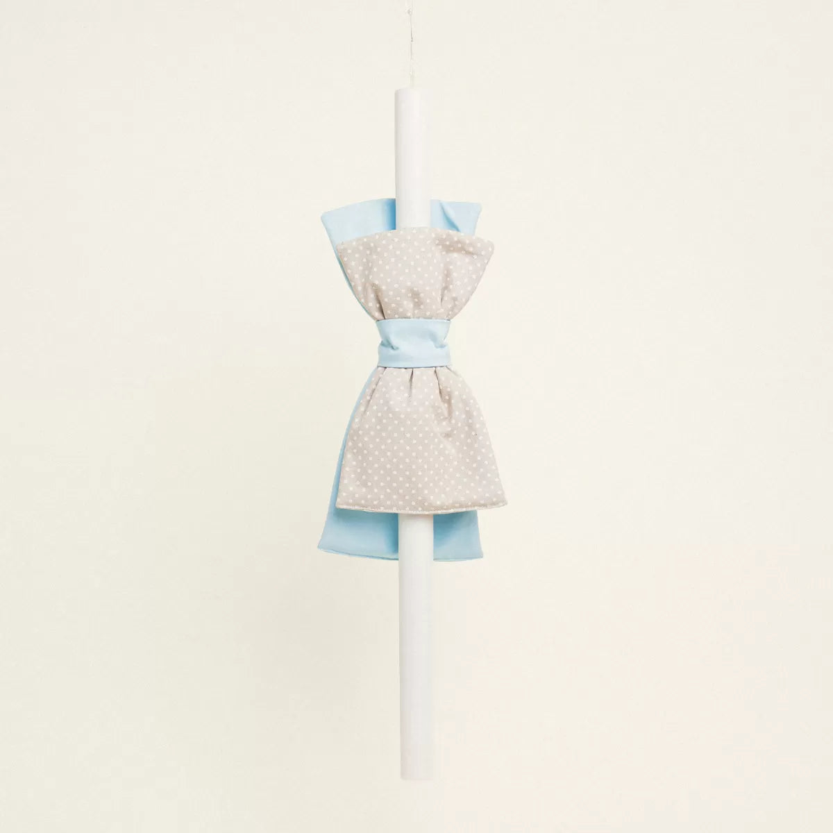 Σετ βάπτισης με μπεζ πουά