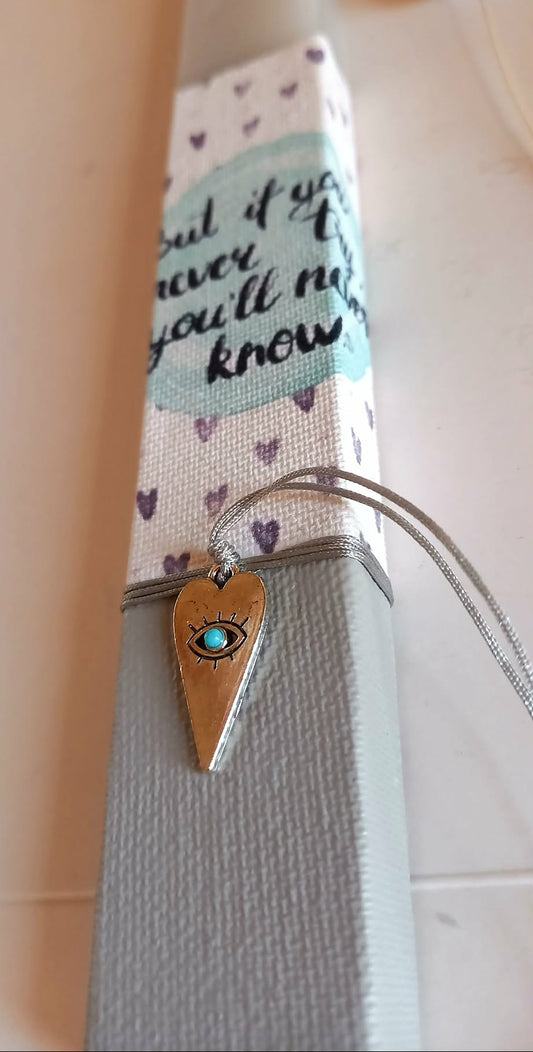 Αρωματική λαμπάδα με μεταλλικό στοιχείο