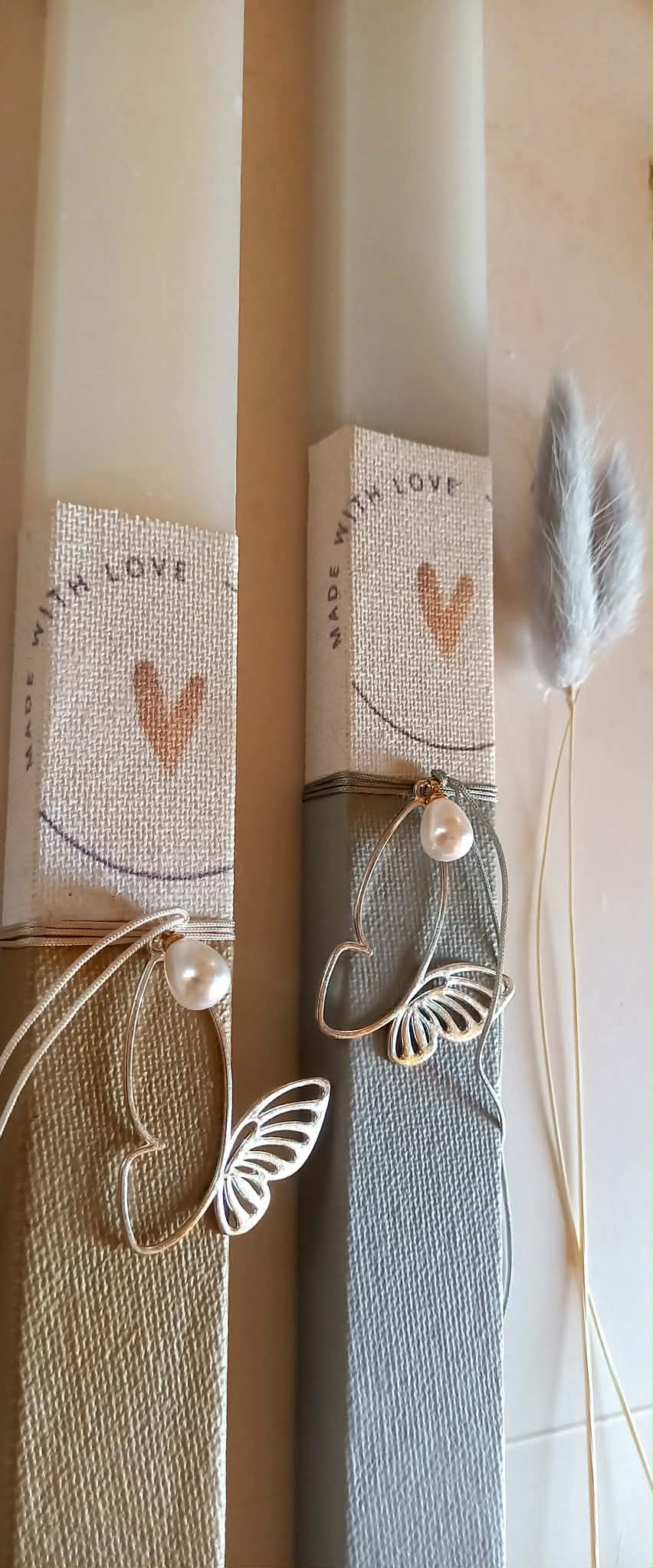 Αρωματική λαμπάδα με μεταλλικό στοιχείο