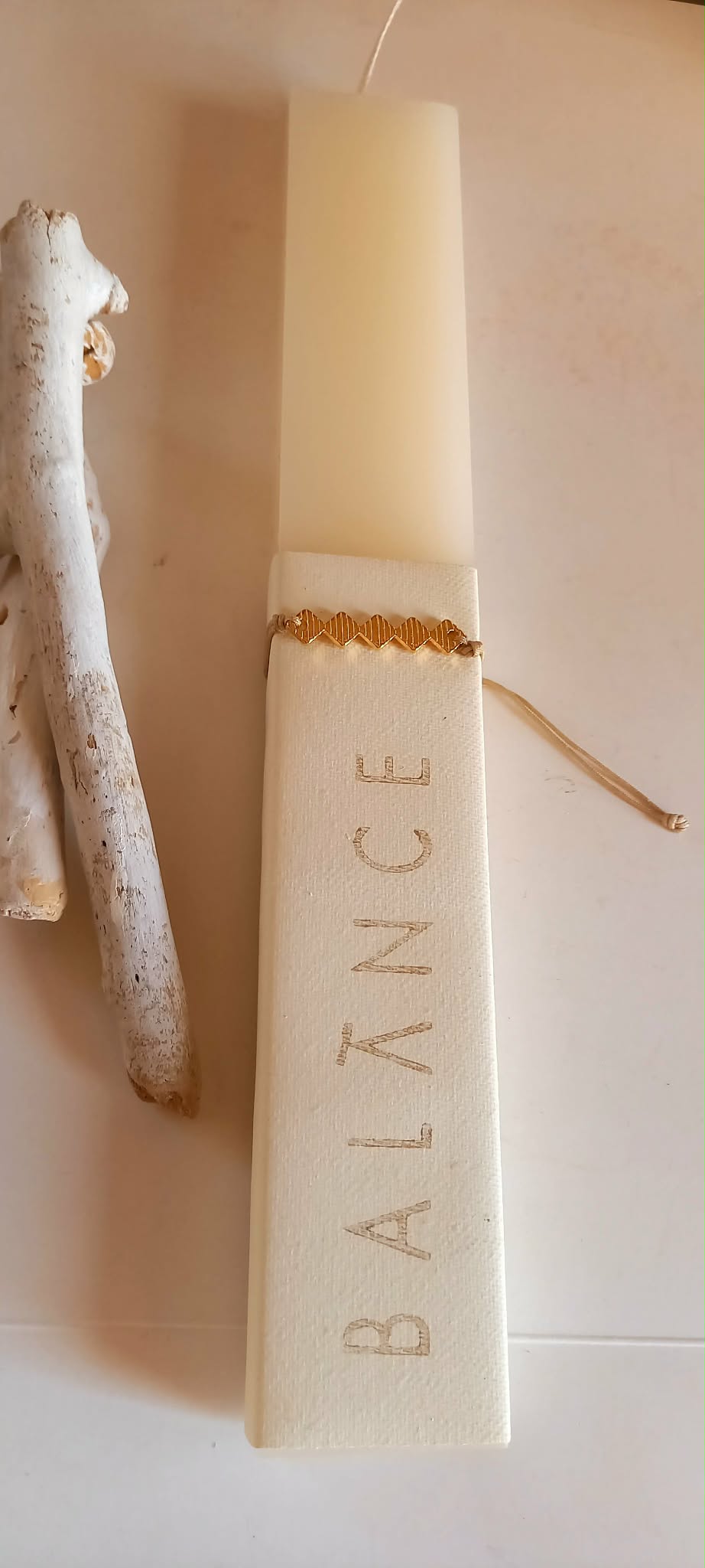 Αρωματική λαμπάδα με βραχιόλι