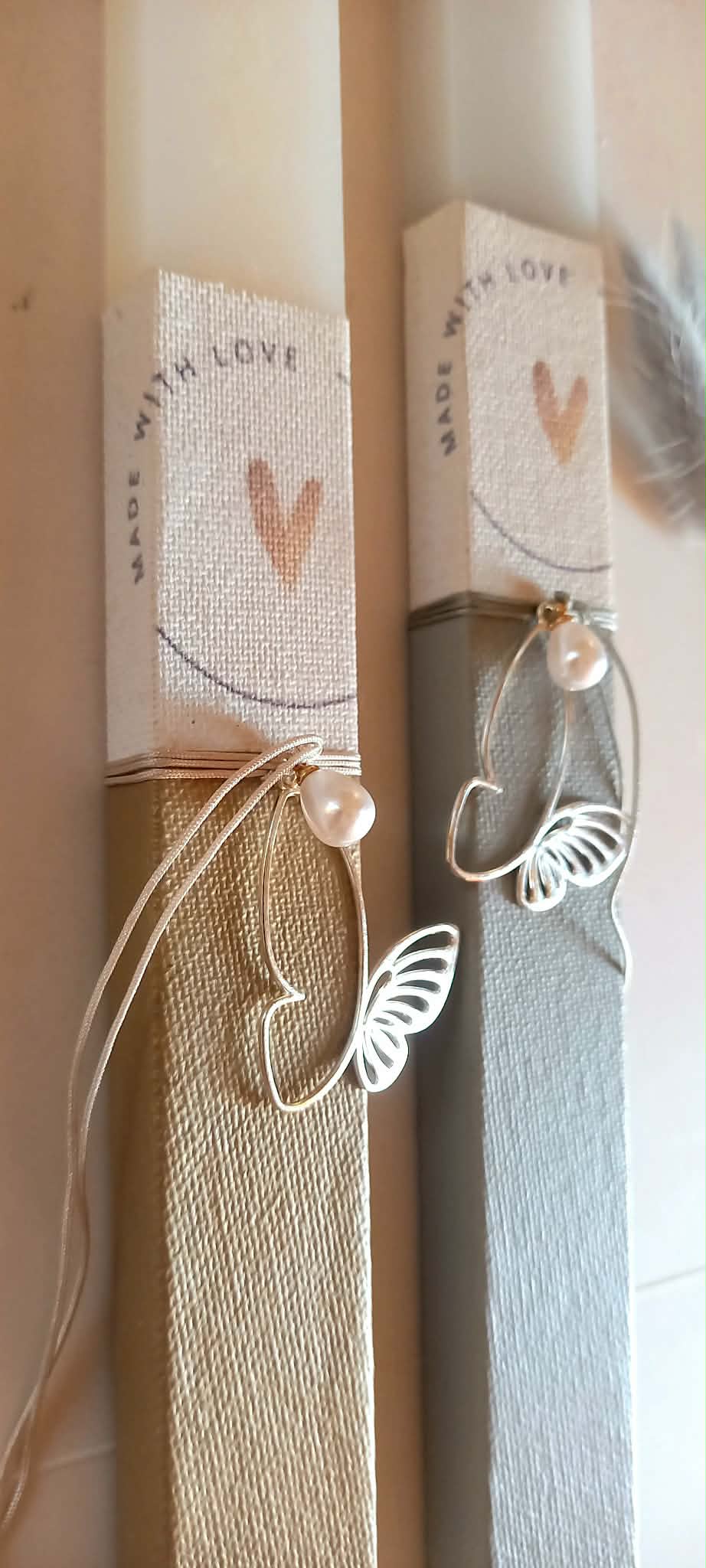 Αρωματική λαμπάδα με μεταλλικό στοιχείο