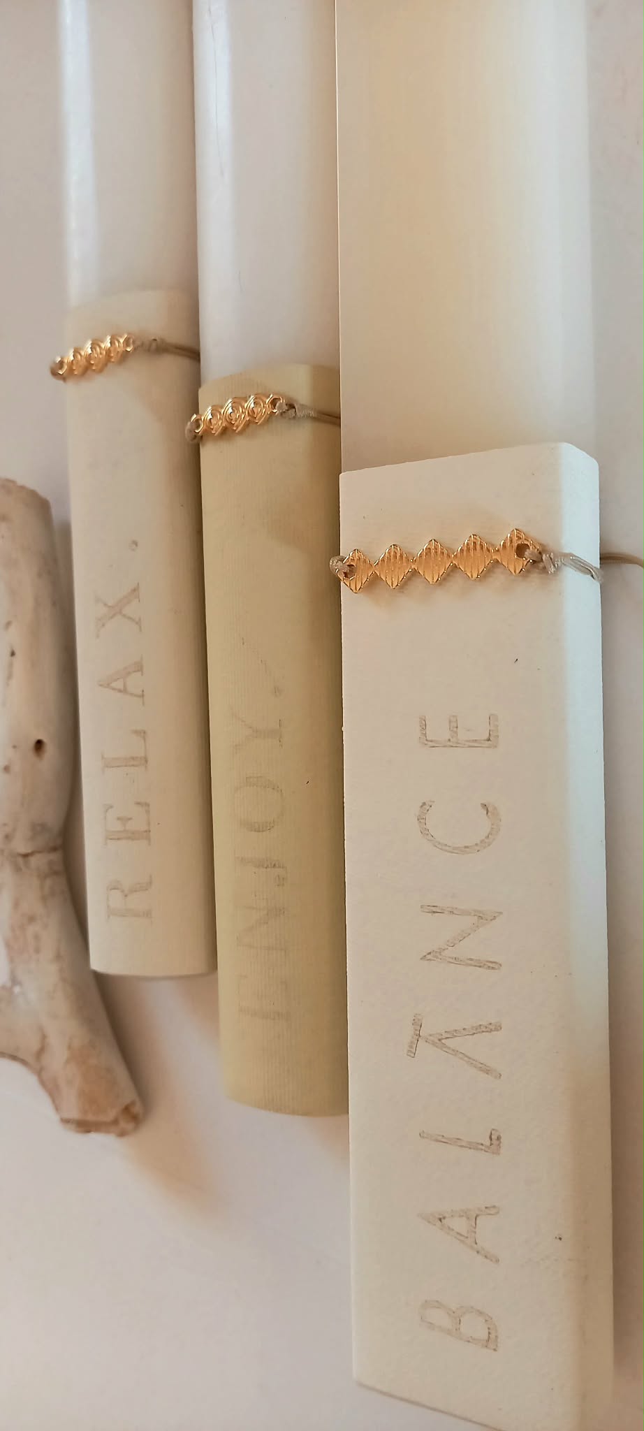 Αρωματική λαμπάδα με βραχιόλι