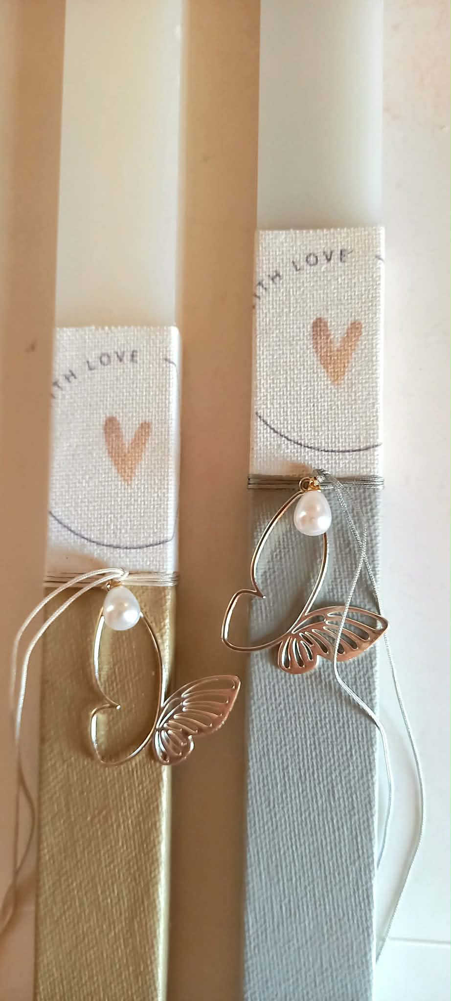 Αρωματική λαμπάδα με μεταλλικό στοιχείο