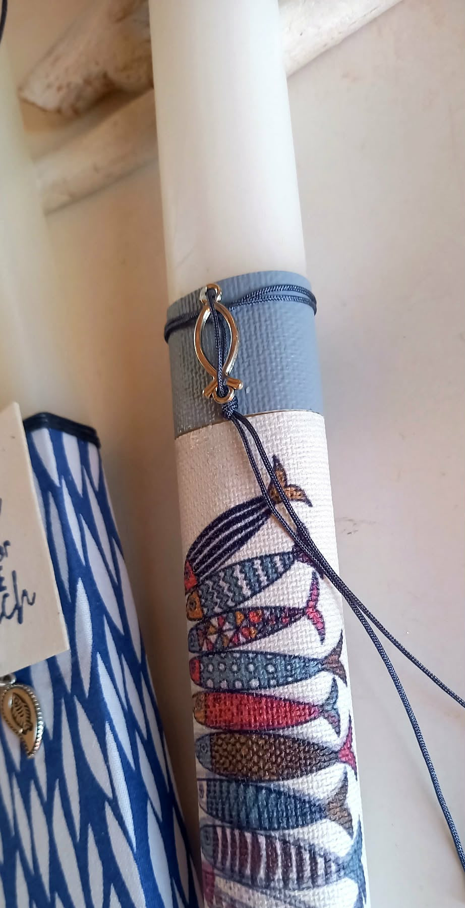 Αρωματική λαμπάδα με μεταλλικό στοιχείο