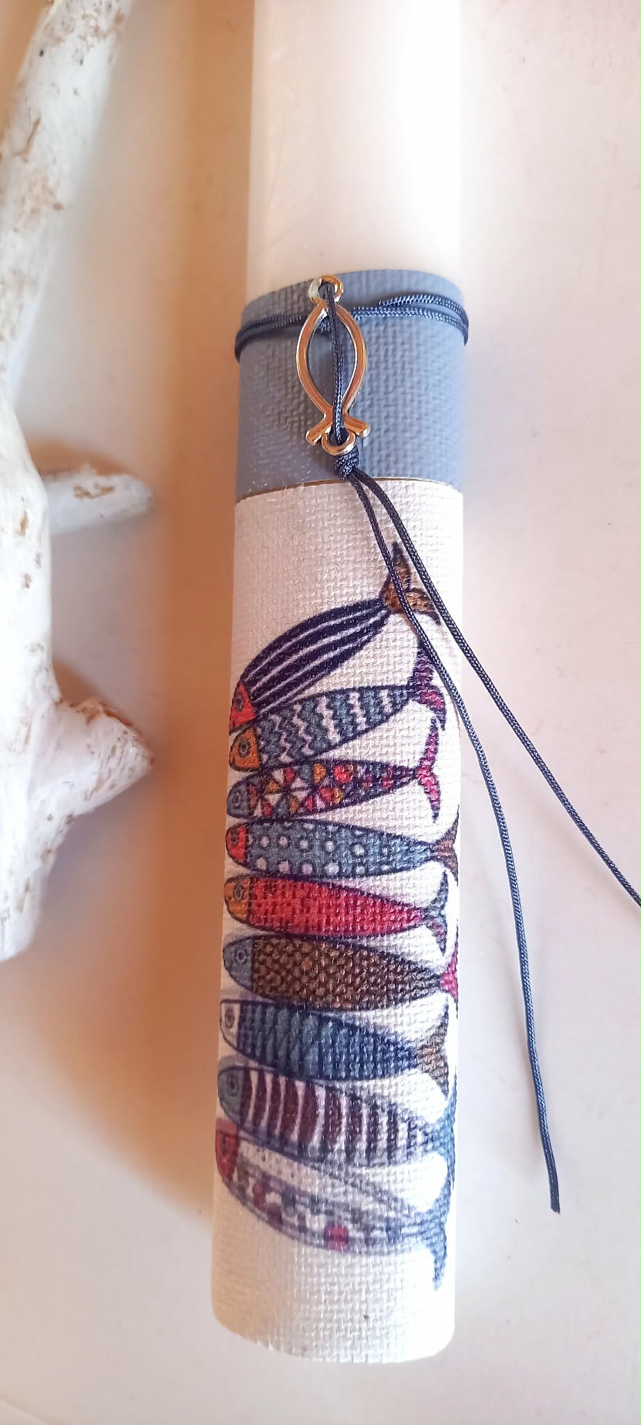 Αρωματική λαμπάδα με μεταλλικό στοιχείο