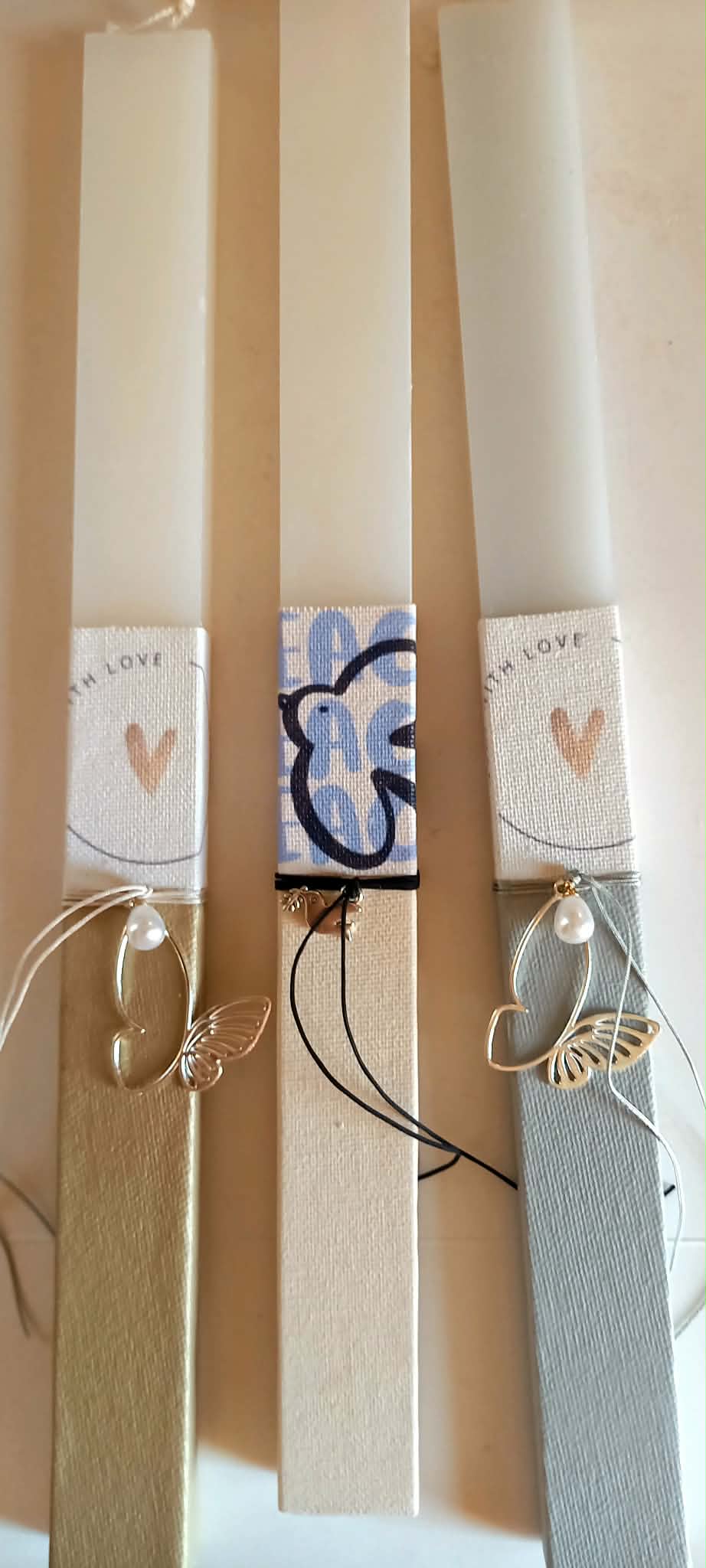 Αρωματική λαμπάδα με μεταλλικό στοιχείο