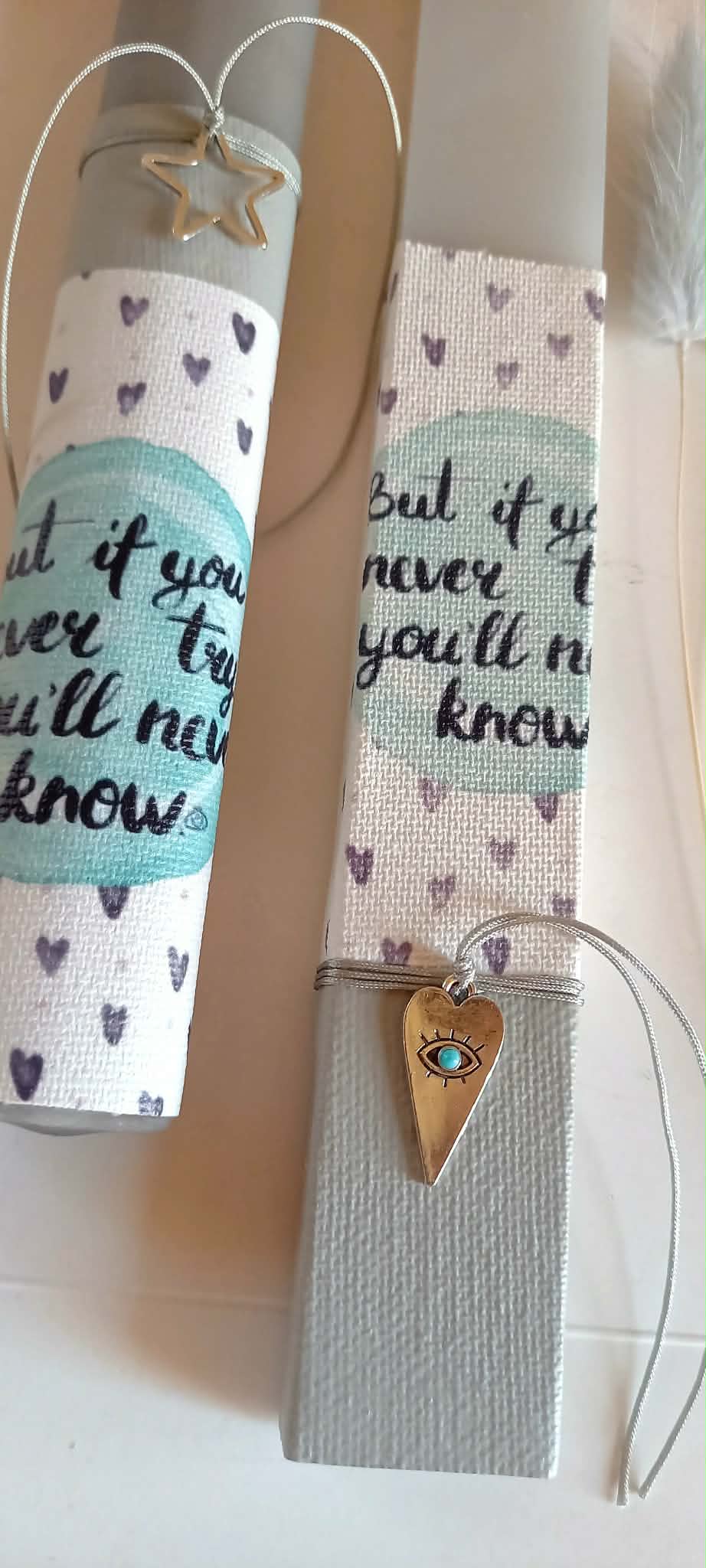 Αρωματική λαμπάδα με μεταλλικό στοιχείο