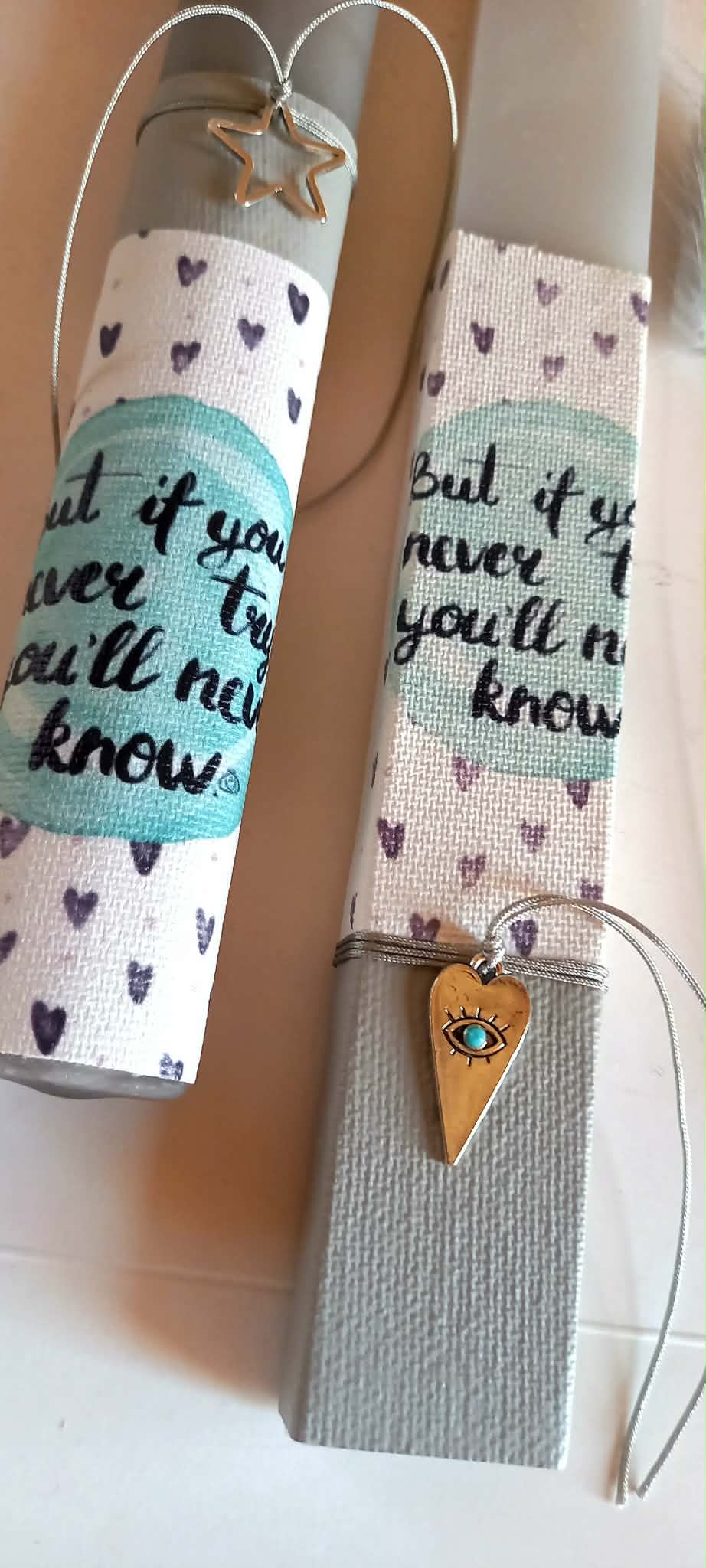 Αρωματική λαμπάδα με μεταλλικό αστέρι