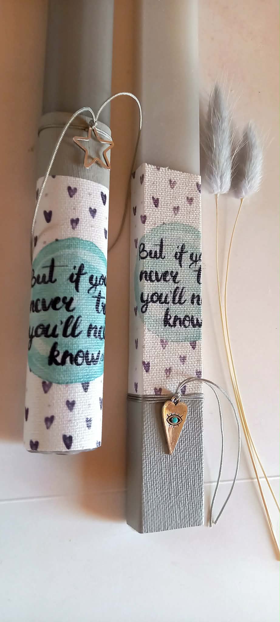 Αρωματική λαμπάδα με μεταλλικό στοιχείο