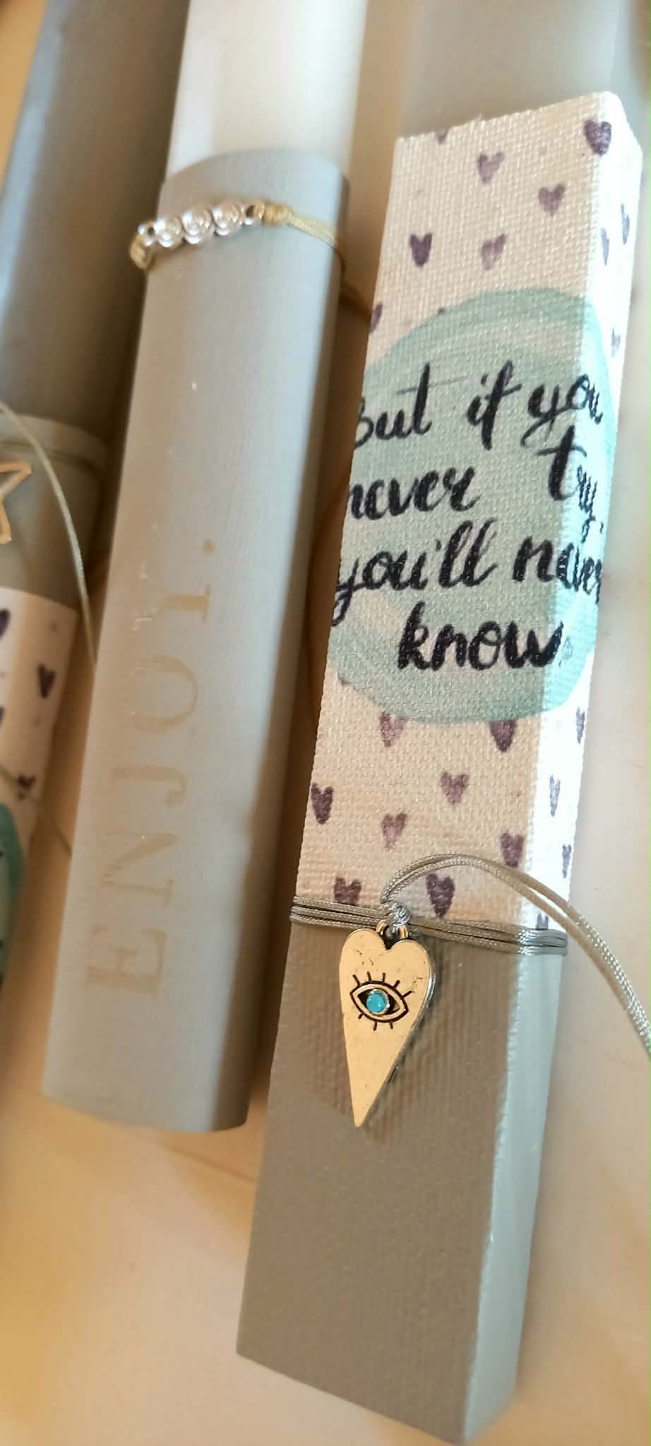 Αρωματική λαμπάδα με μεταλλικό στοιχείο