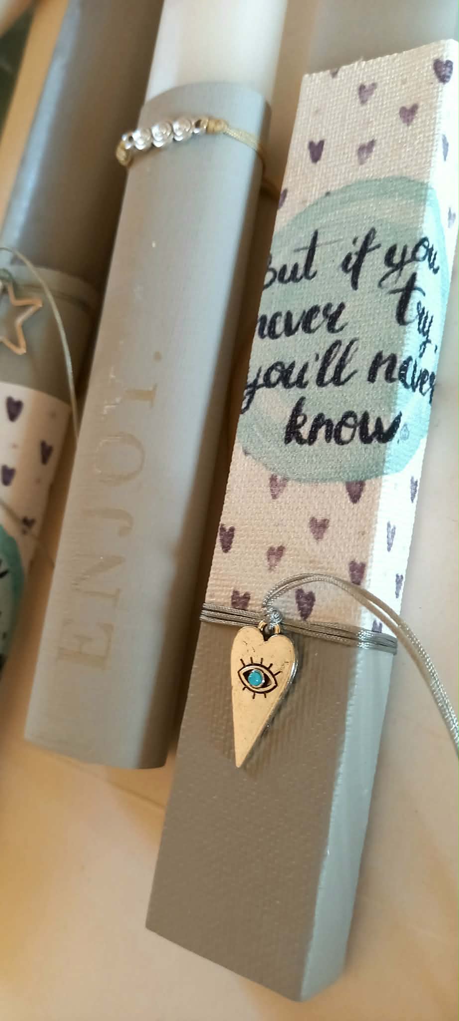 Αρωματική λαμπάδα με μεταλλικό στοιχείο