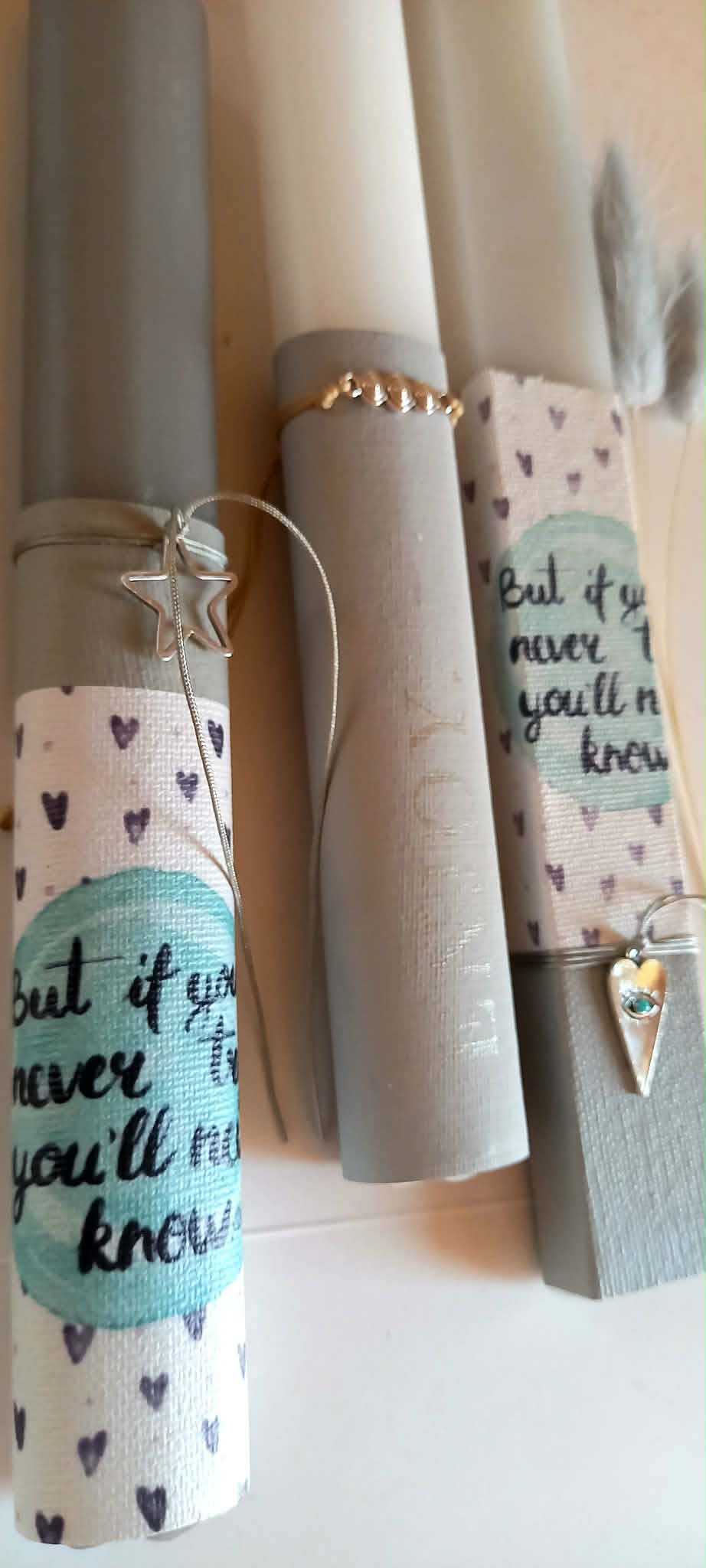 Αρωματική λαμπάδα με μεταλλικό στοιχείο