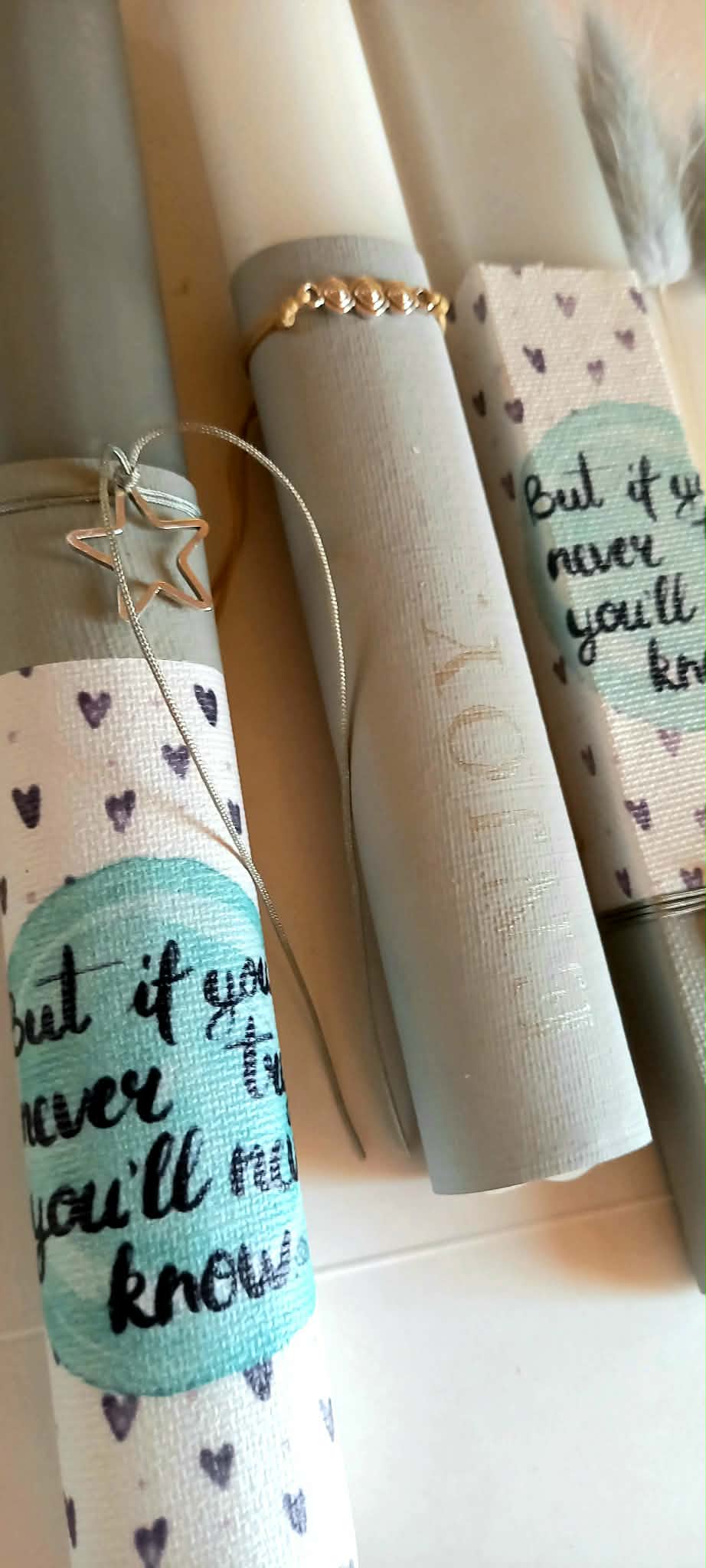 Αρωματική λαμπάδα με μεταλλικό αστέρι