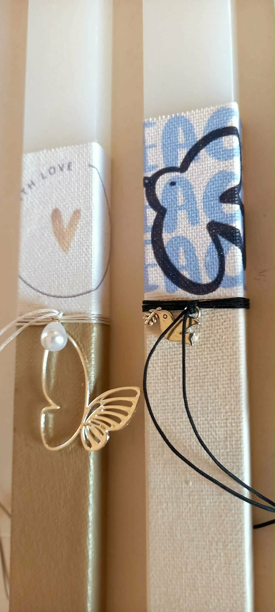 Αρωματική λαμπάδα με μεταλλικό στοιχείο