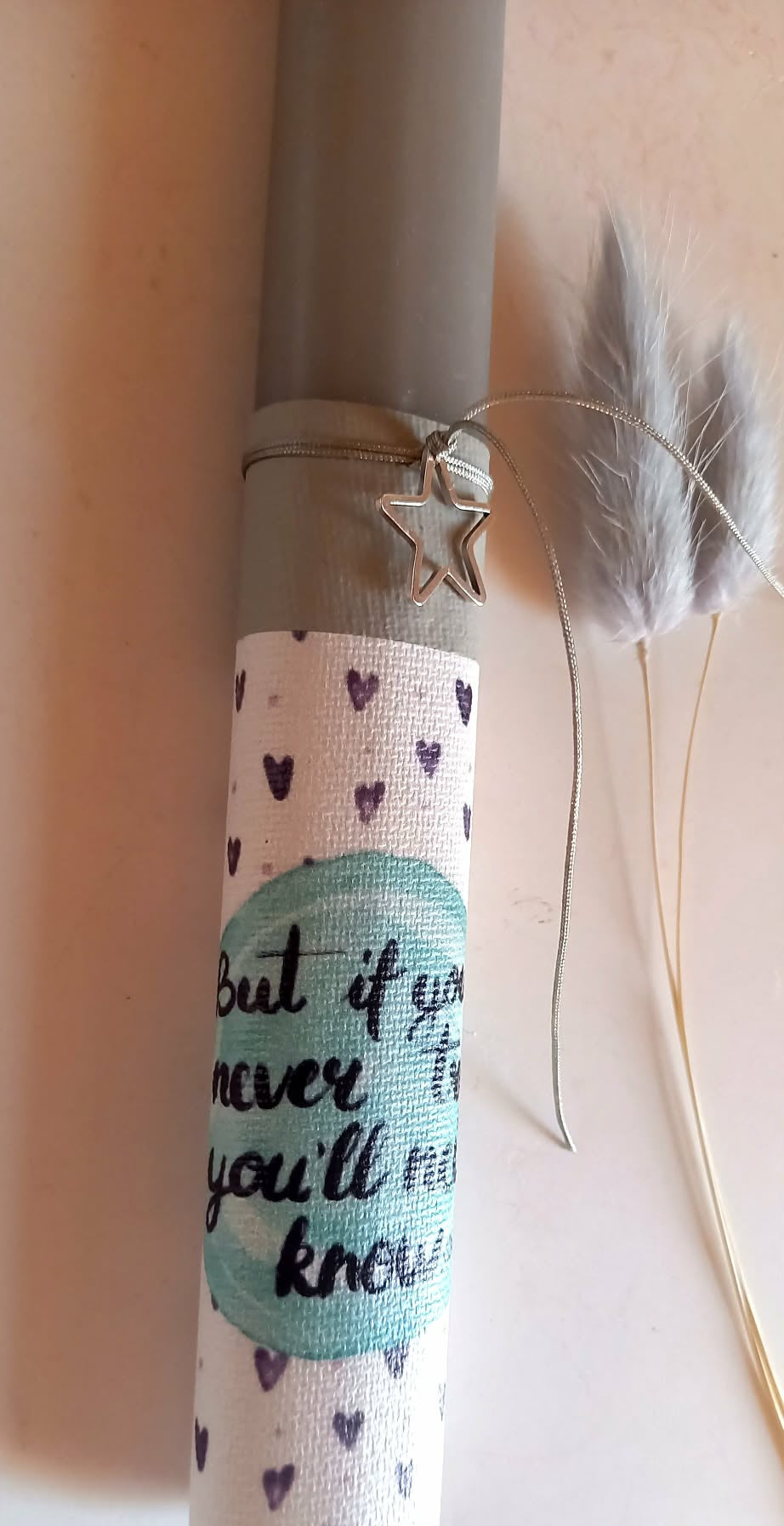 Αρωματική λαμπάδα με μεταλλικό αστέρι